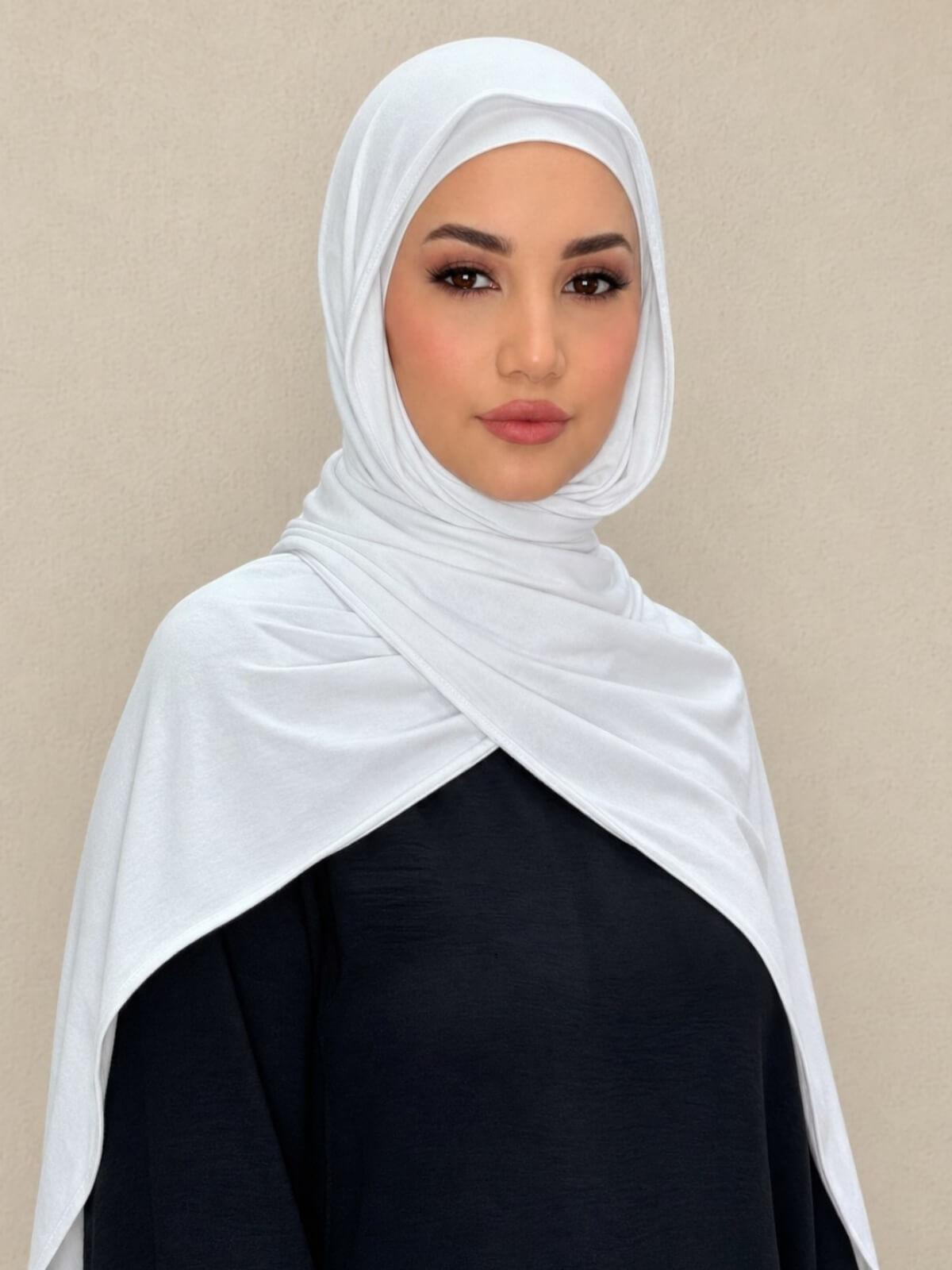 Premium Jersey Hijab-White
