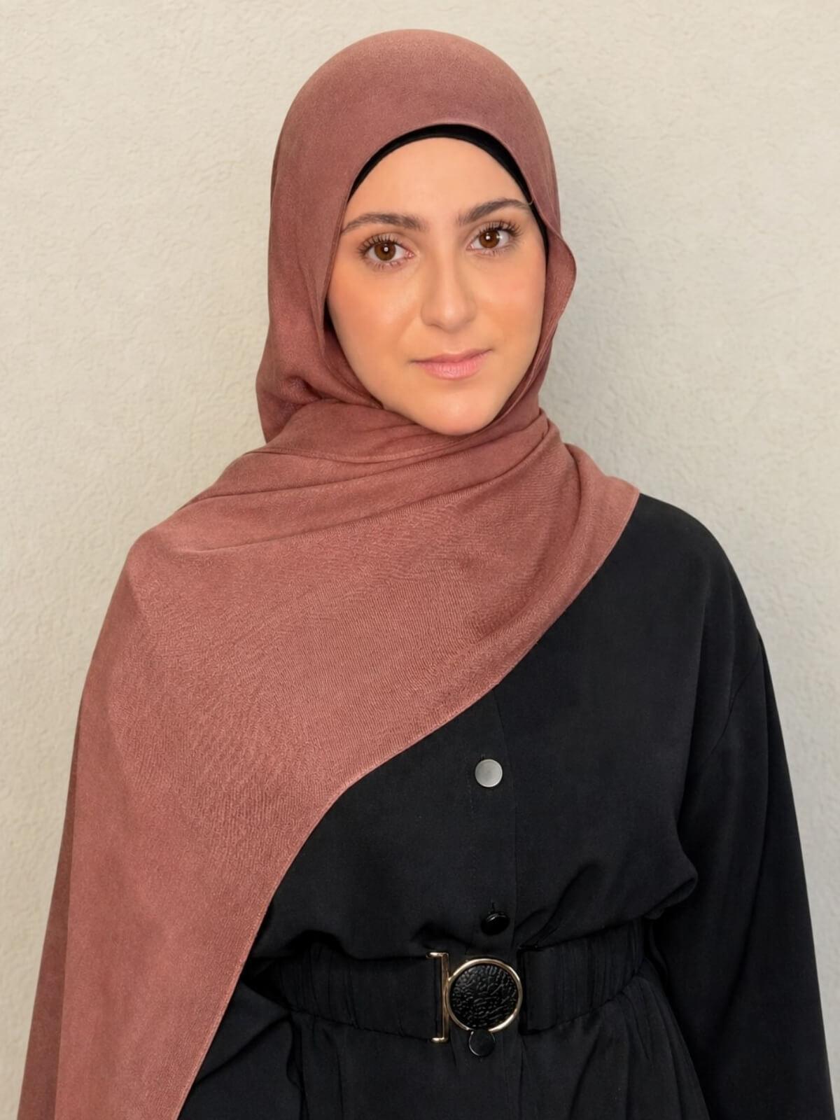 Modish Girl Cotton Modal Hijab-Desert Rose