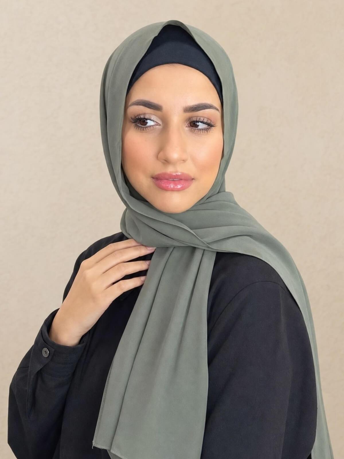 Classic Chiffon Hijab-Green Tea