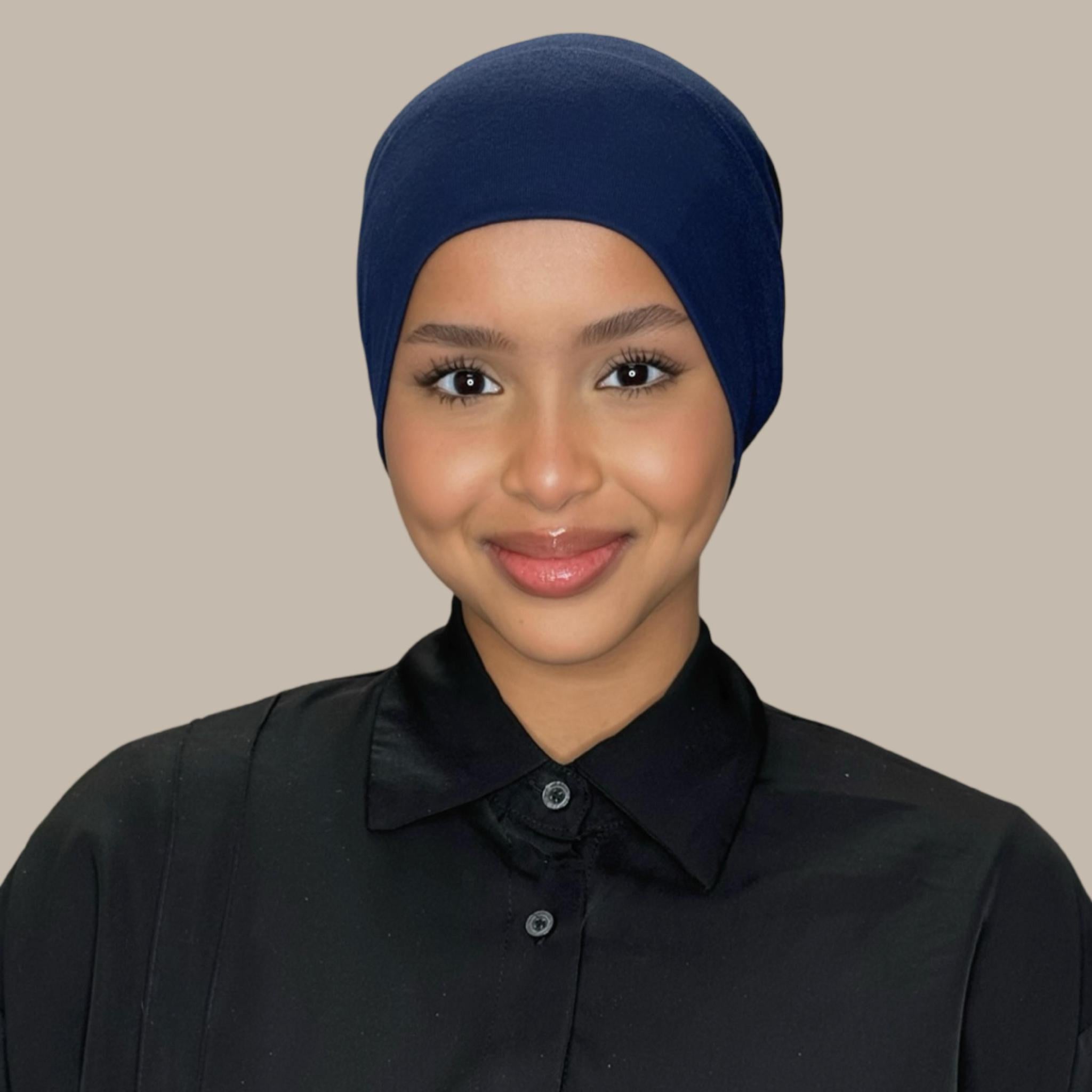 Premium Cotton Underscarf-Navy