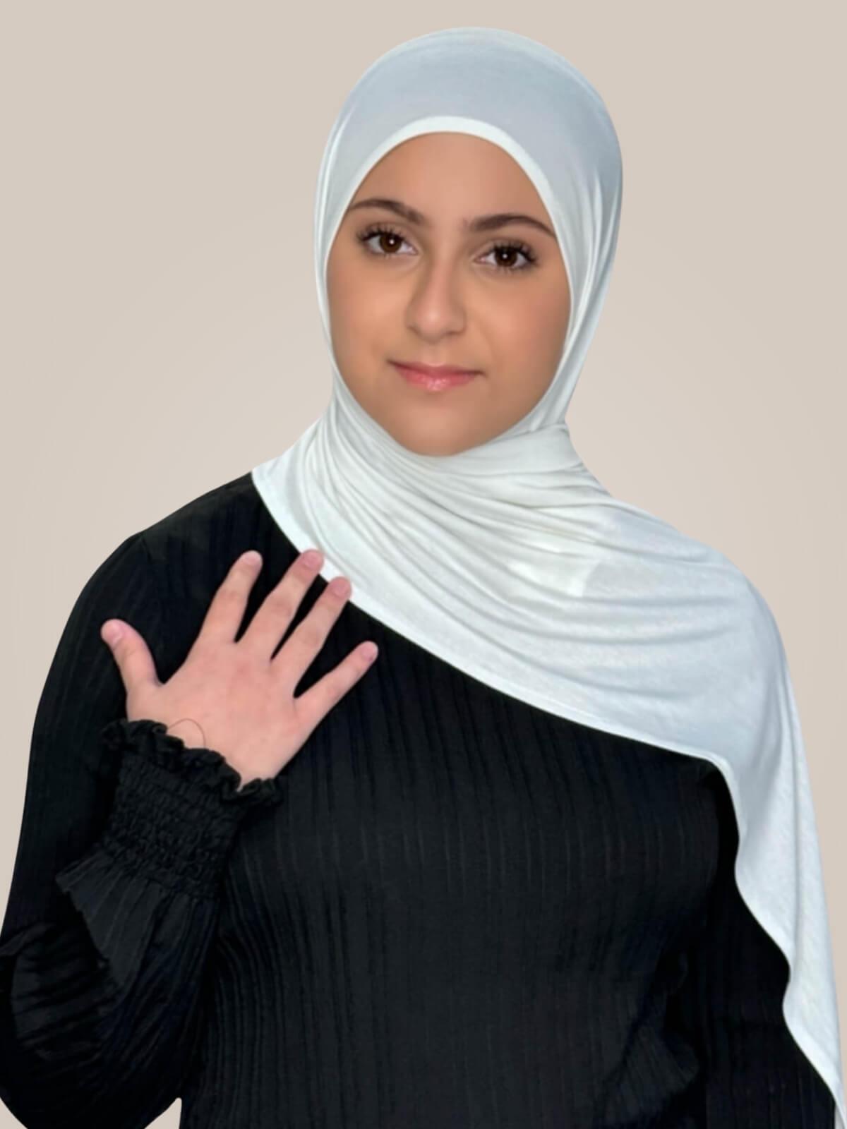 Modish Girl Pre-Sewn Jersey Hijab-Off White