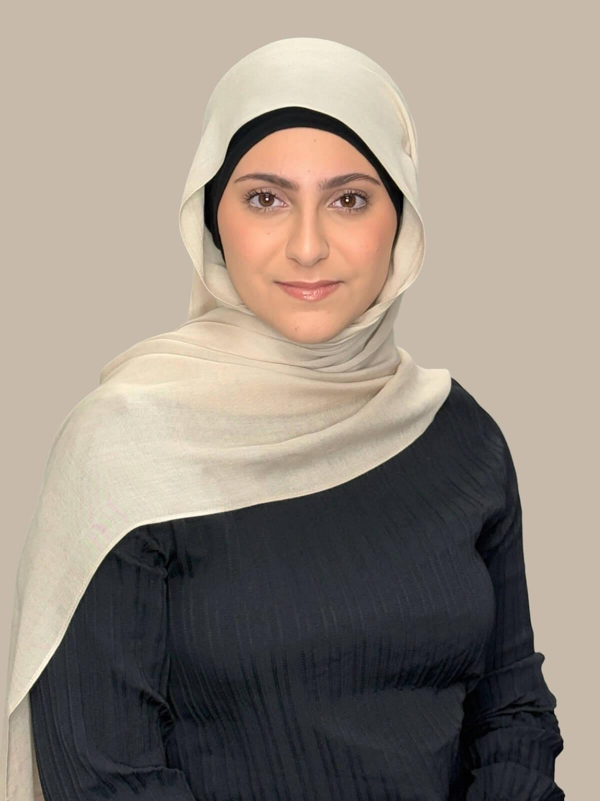 Modish Girl Cotton Modal Hijab-Sand