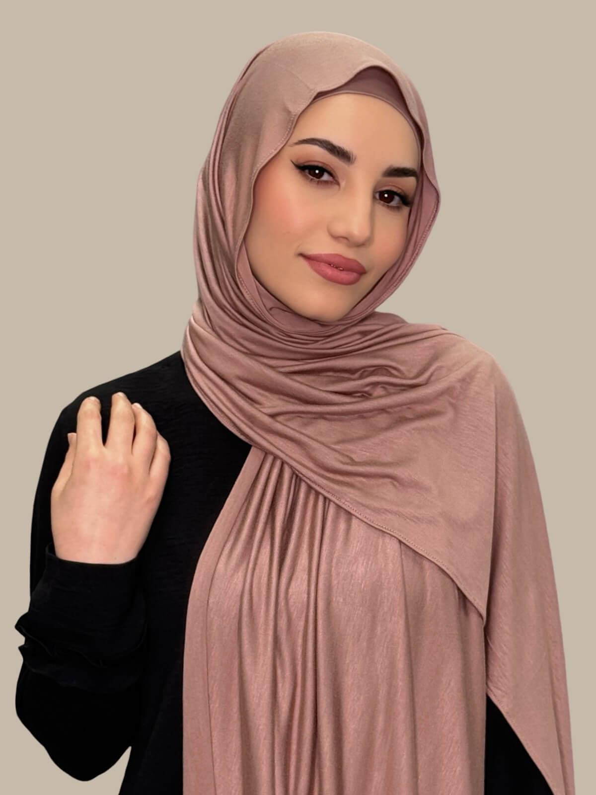 Premium Jersey Hijab-Dusty Rose
