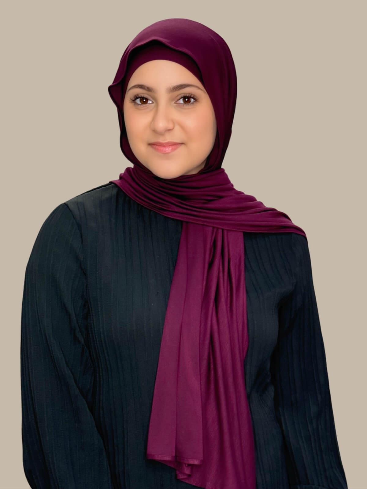 Modish Girl Premium Jersey Hijab-Wine