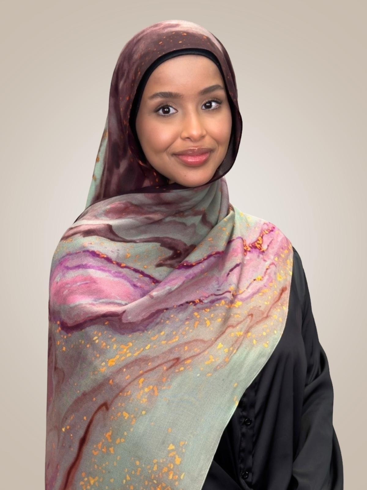 Print Modal Hijab-Rose Mirage