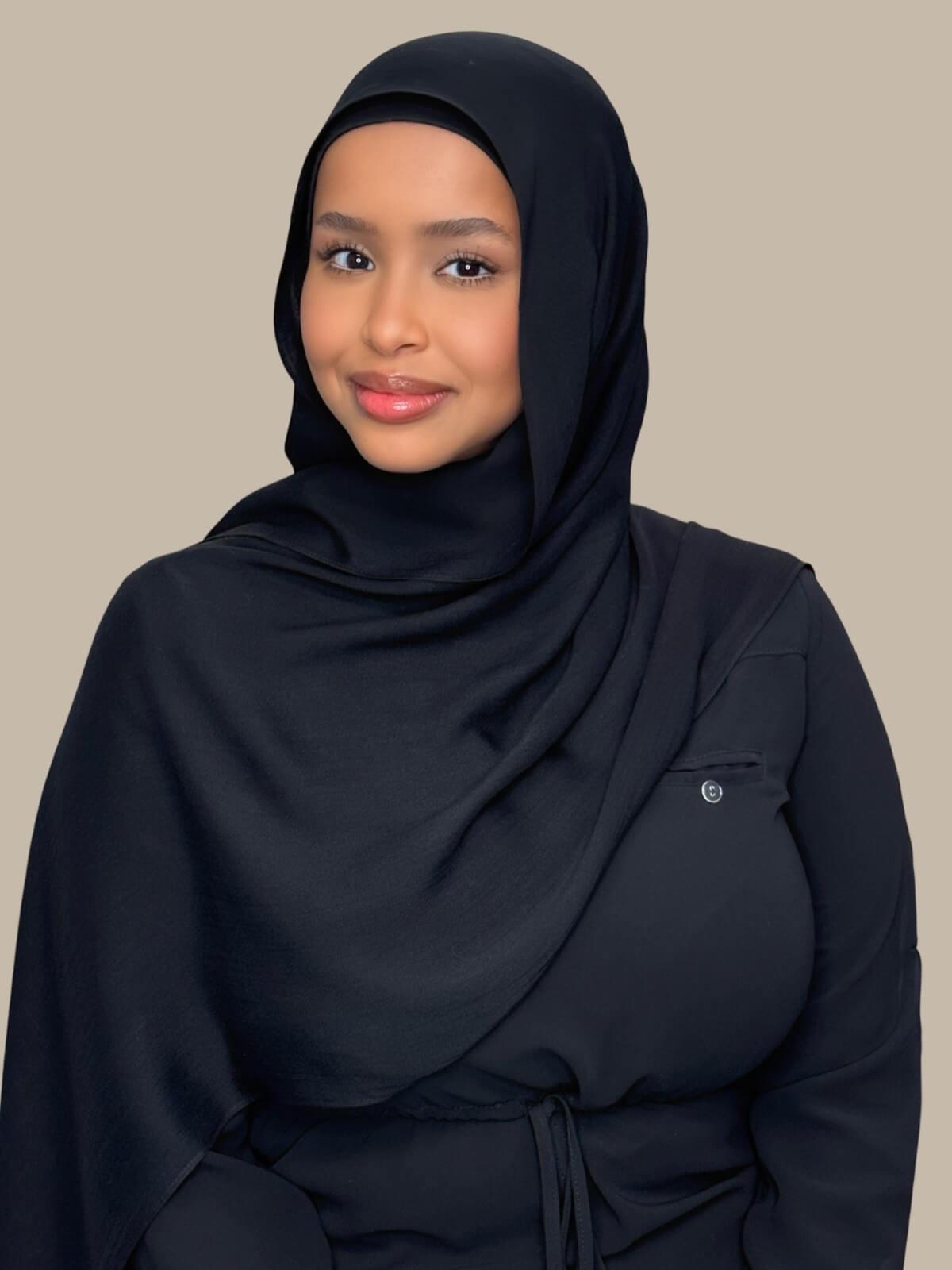 Cotton Modal Hijab-Black