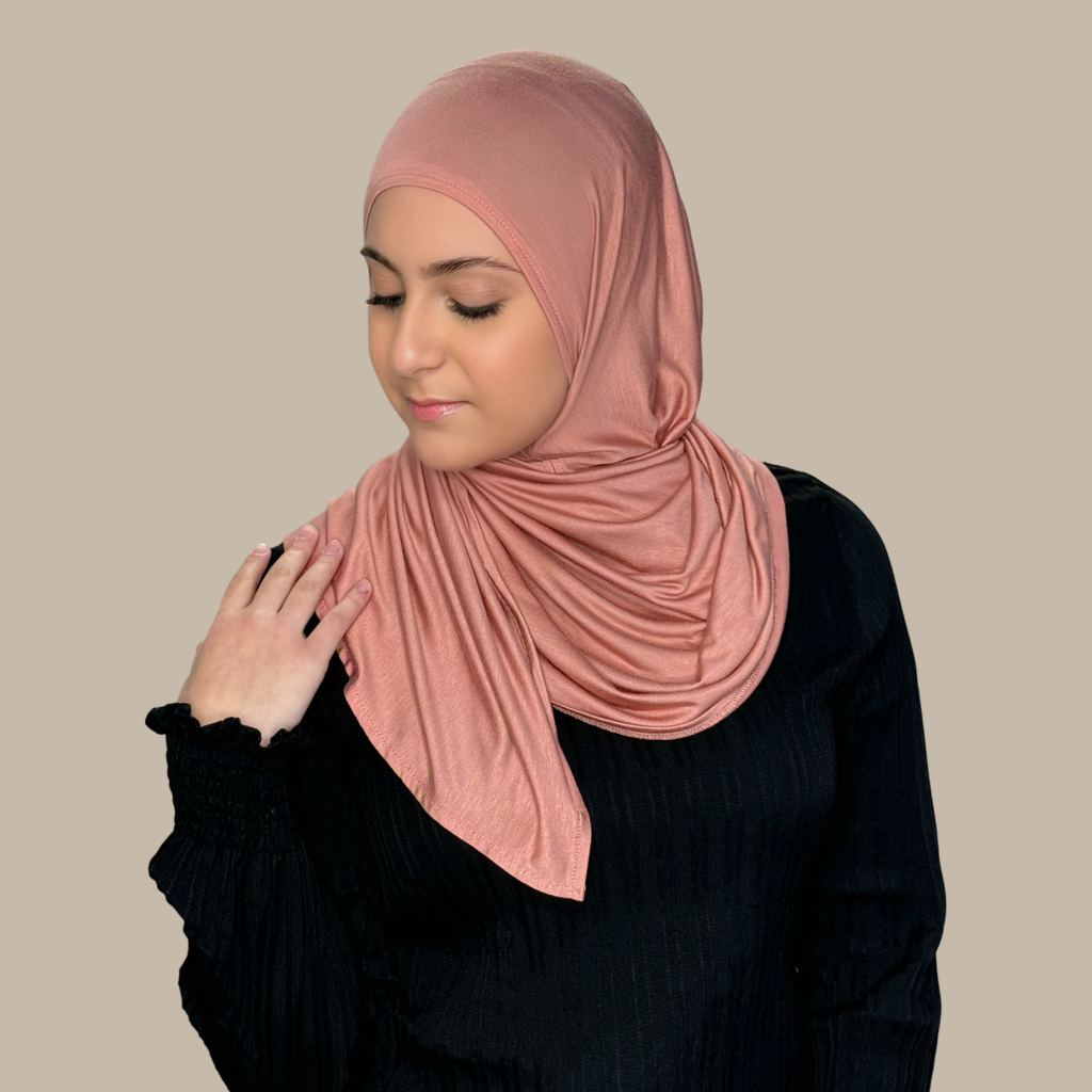 Modish Girl Pre-Sewn Jersey Hijab-Wood Rose - Modish Hijab