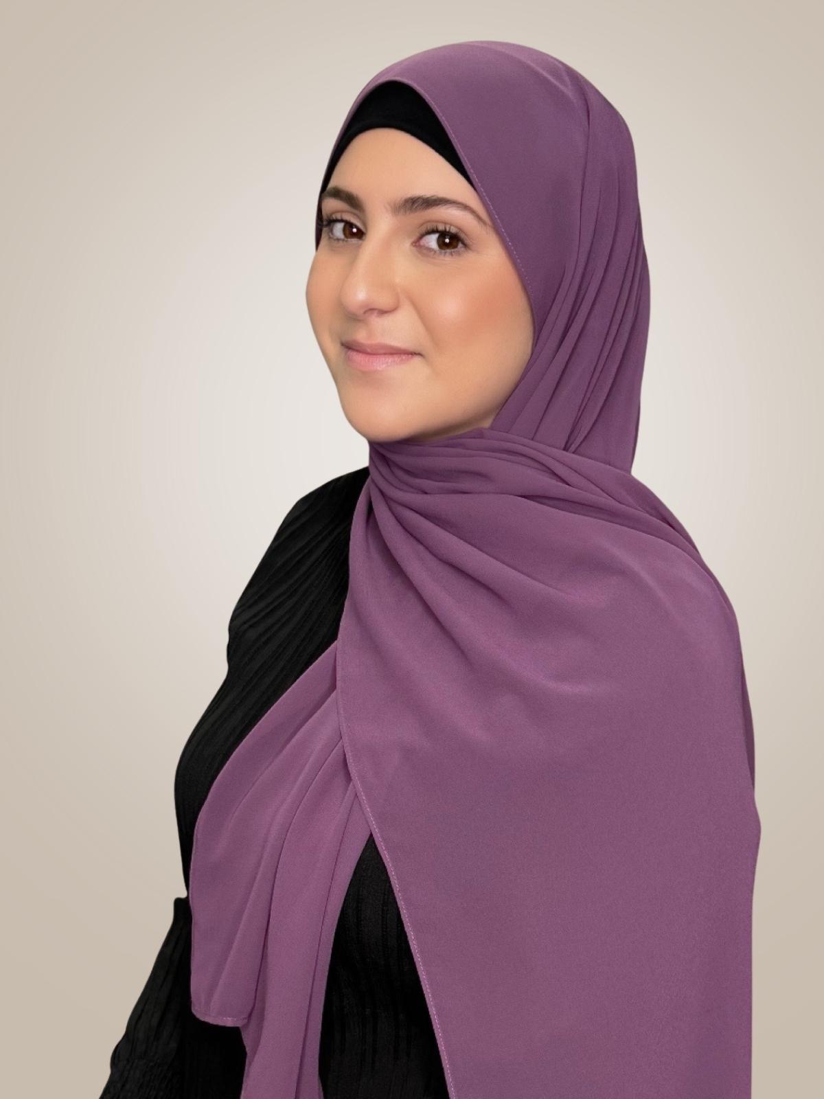 Modish Girl Luxury Chiffon Hijab-Mauve Taupe