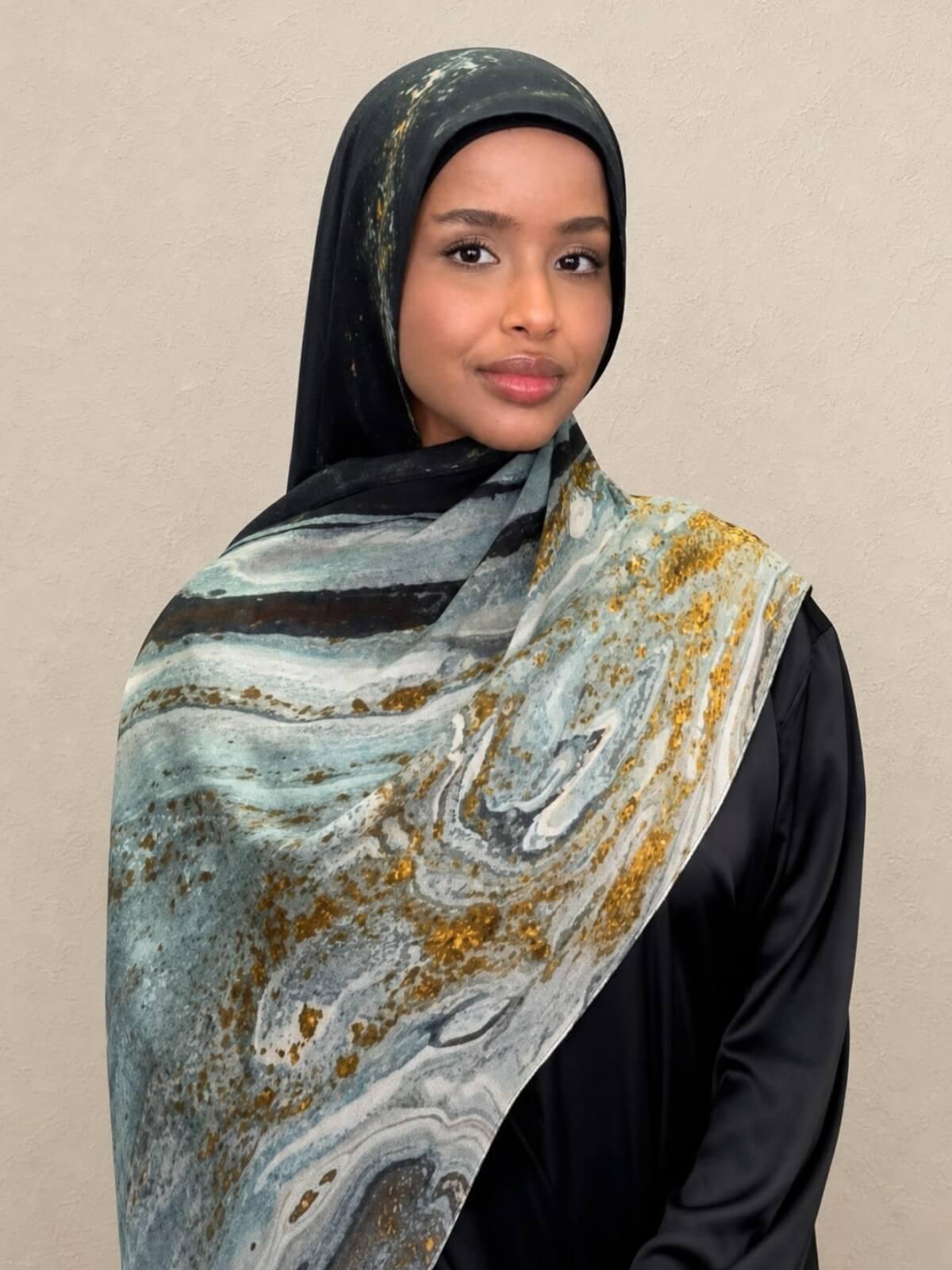 Print Modal Hijab-Sedona Slate