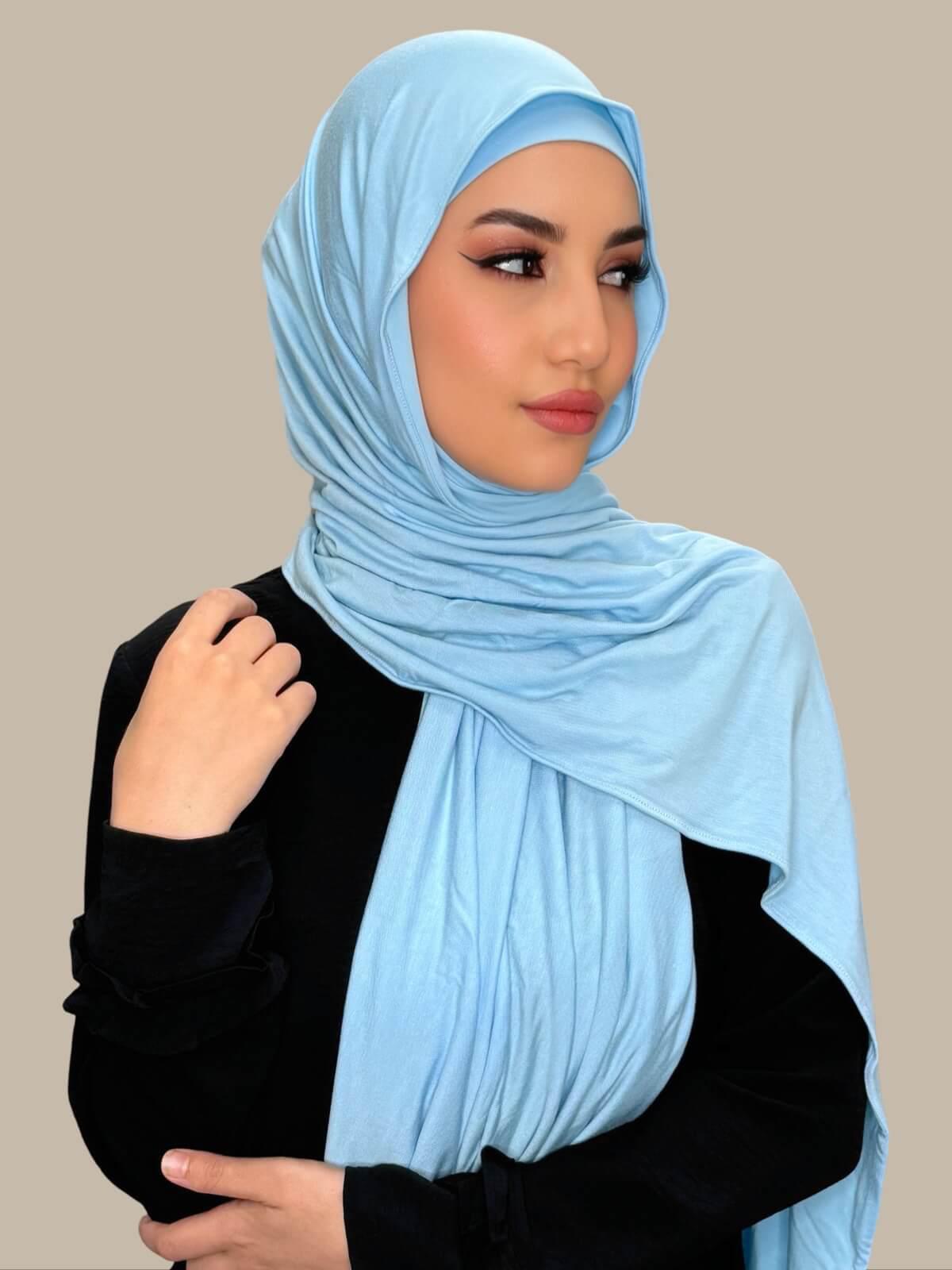 Premium Jersey Hijab-Baby Blue