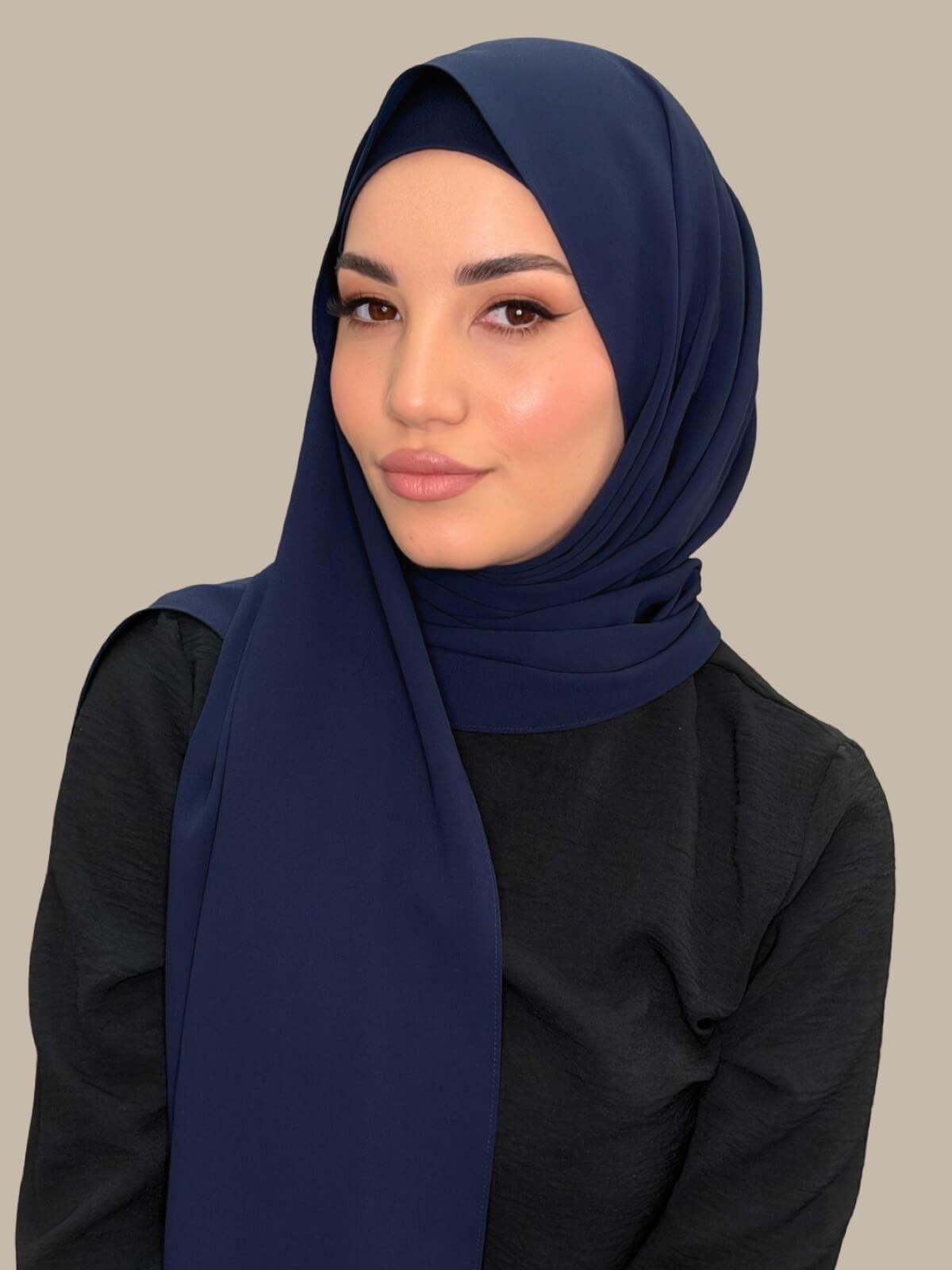 Matching Chiffon Hijab Set-Dark Slate