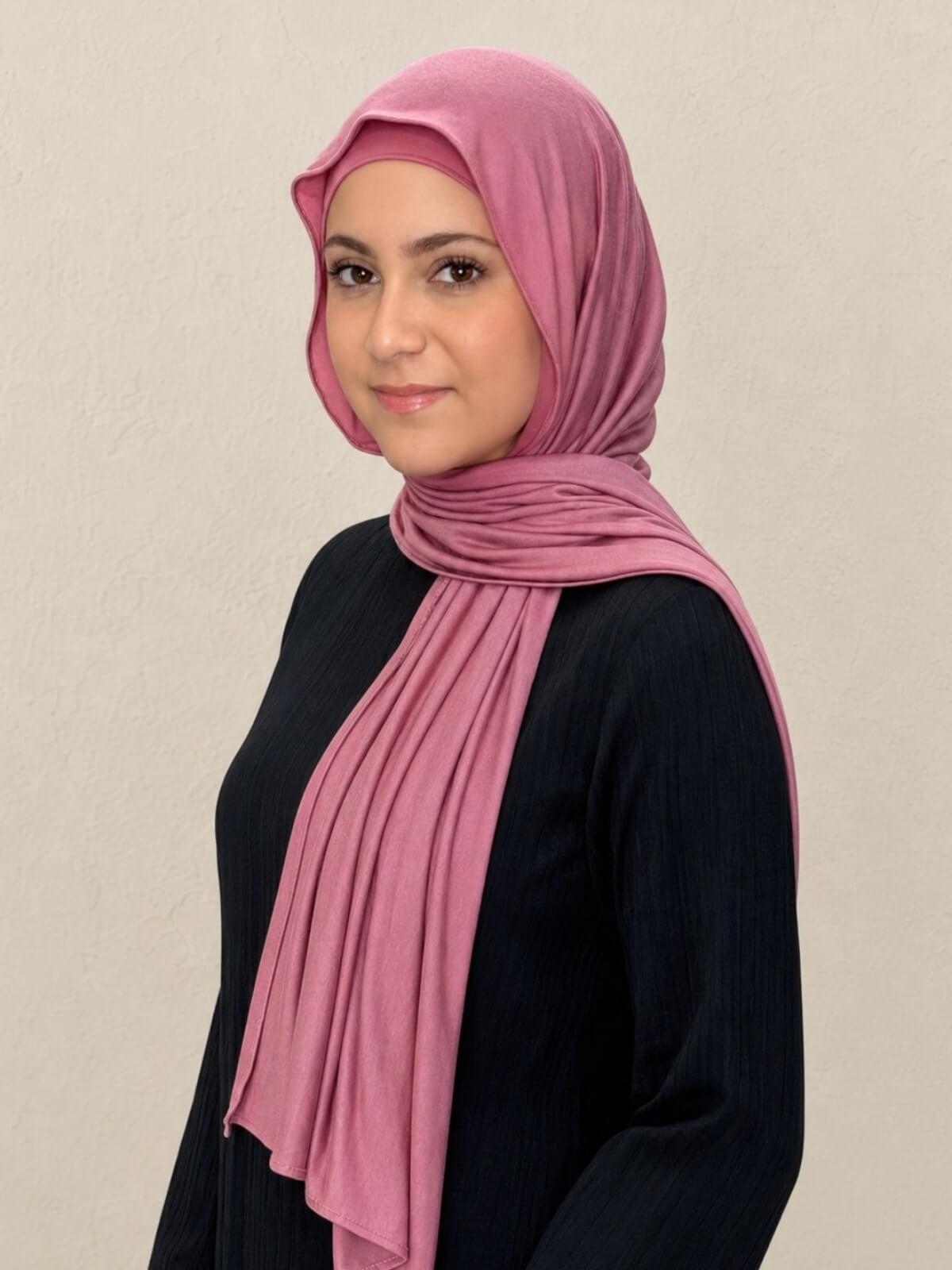 Modish Girl Premium Jersey Hijab-Pale Rose