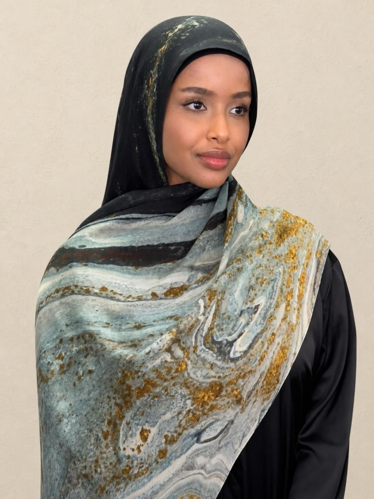 Print Modal Hijab-Sedona Slate