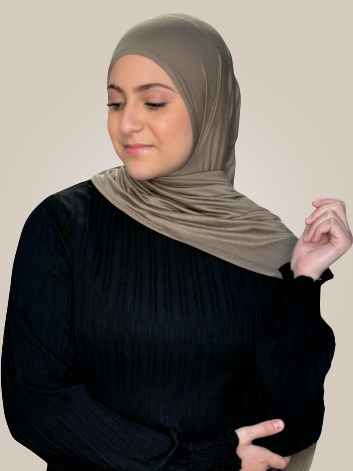 Modish Girl Pre-Sewn Jersey Hijab-Sandstone