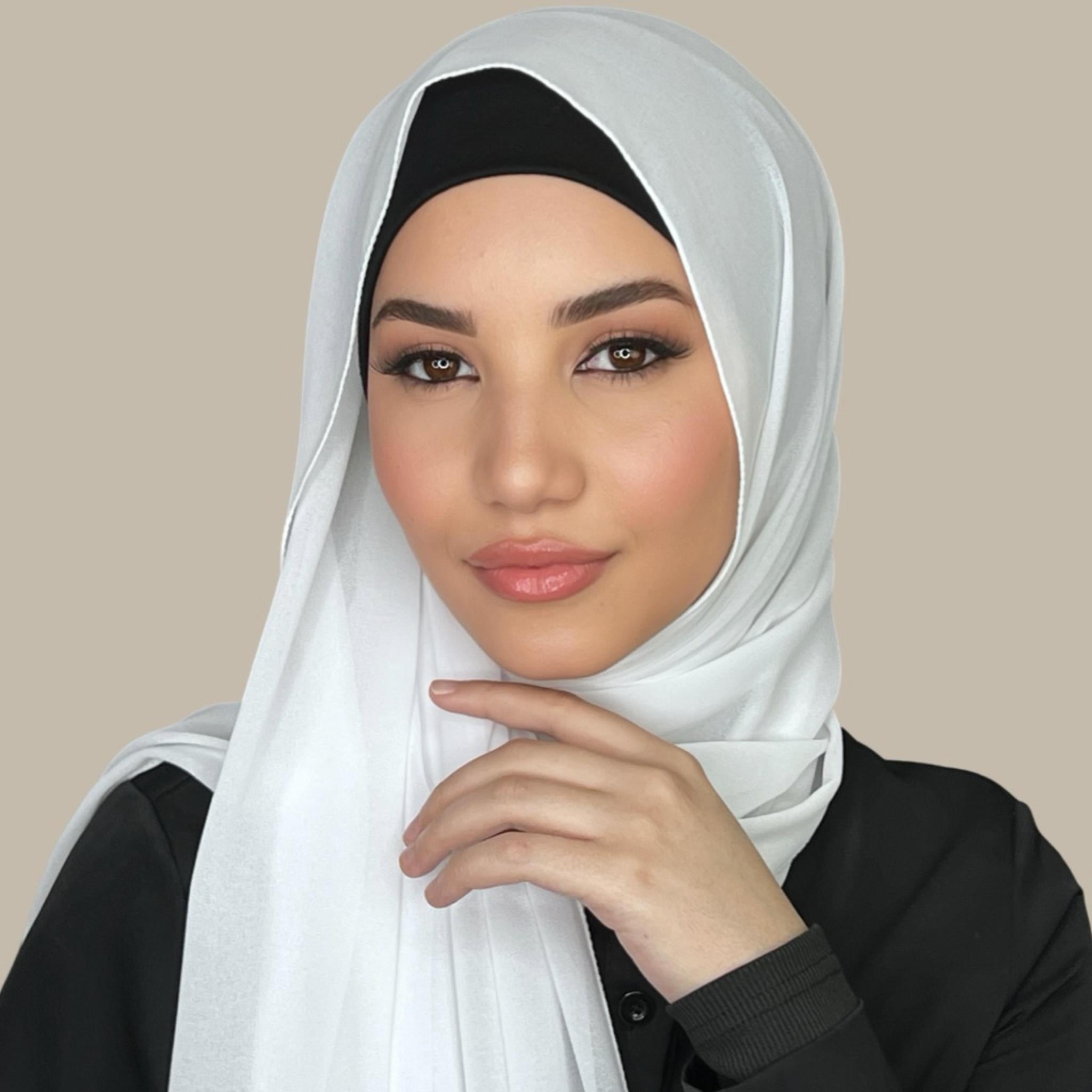 Classic Chiffon Hijab-White