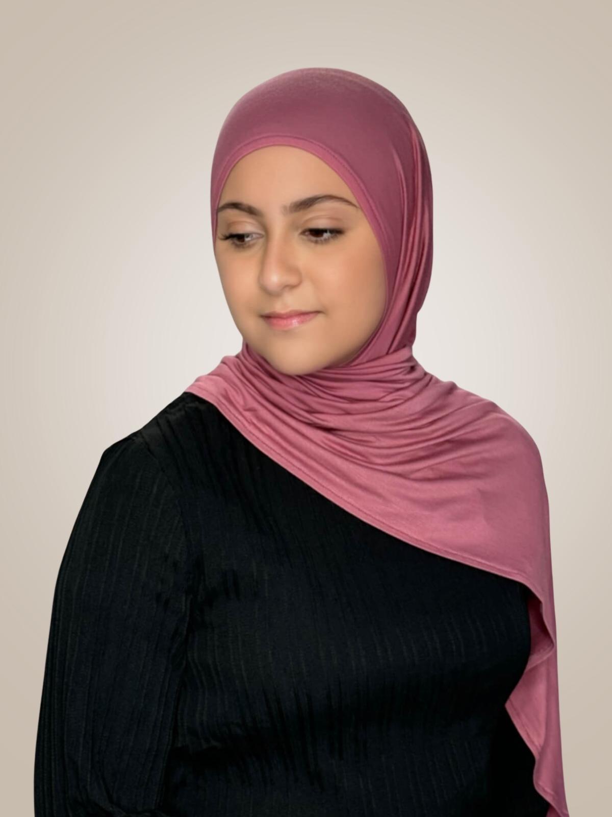 Modish Girl Pre-Sewn Jersey Hijab-Pale Rose