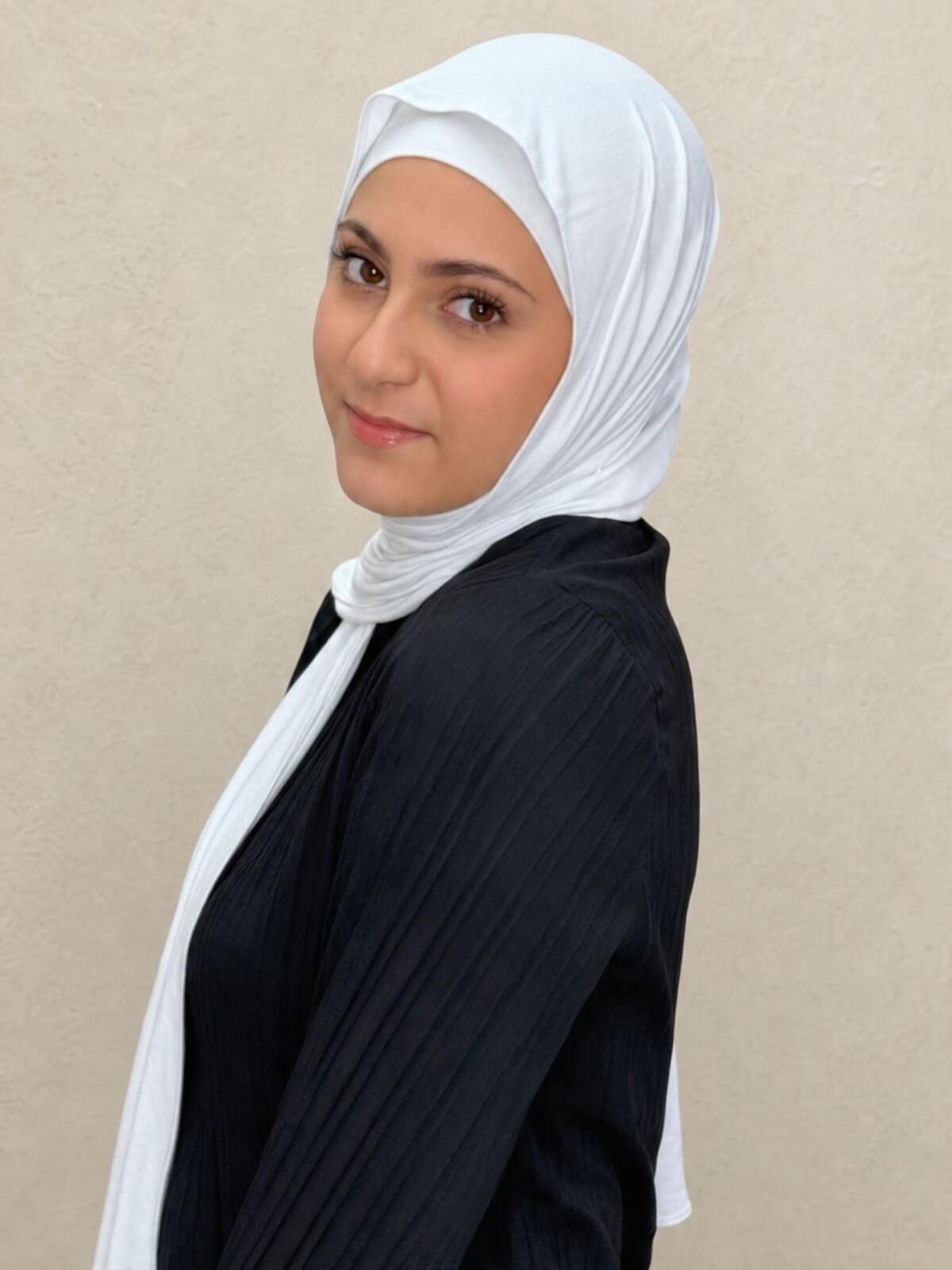 Modish Girl Premium Jersey Hijab-White
