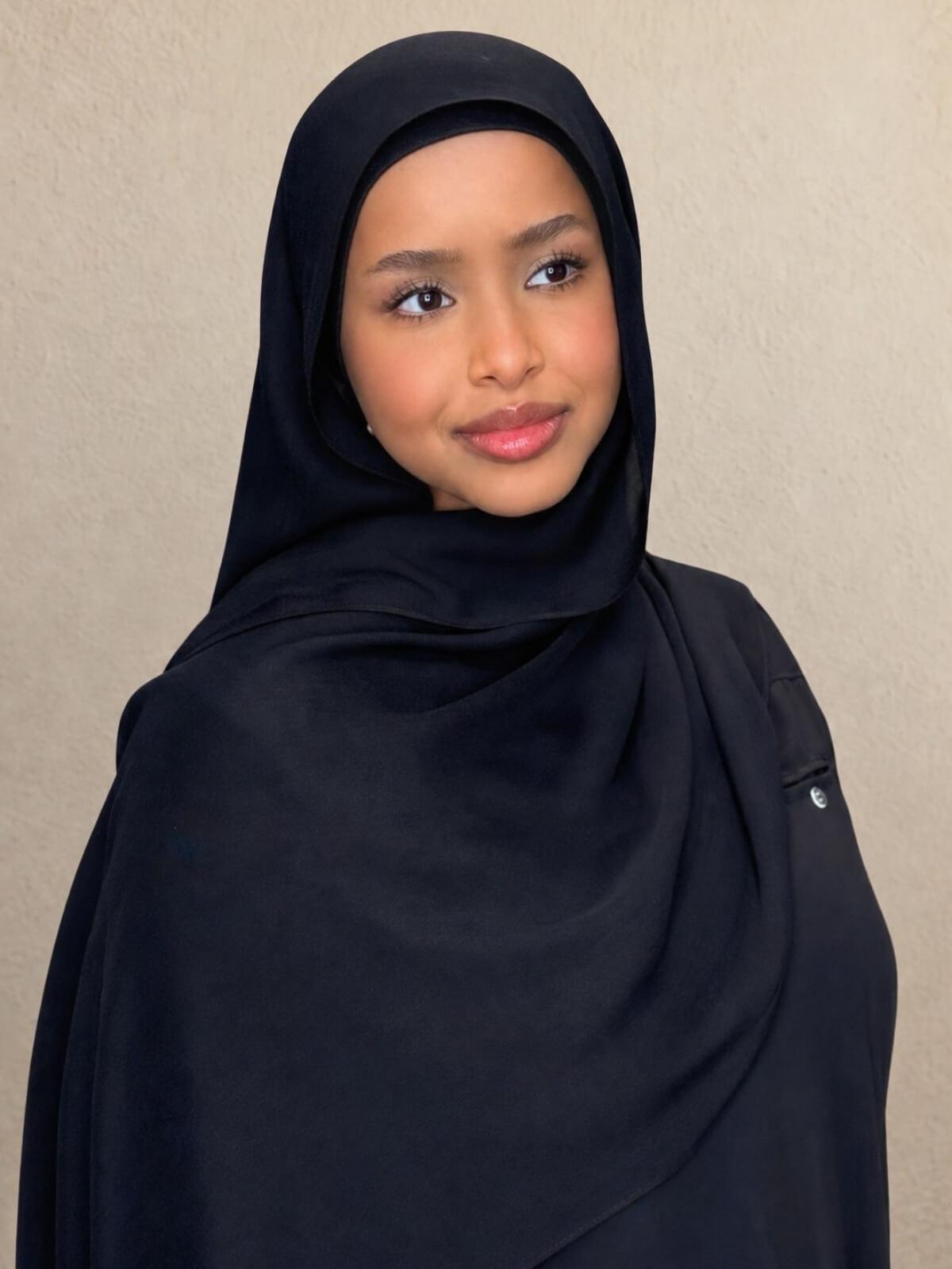 Cotton Modal Hijab-Black