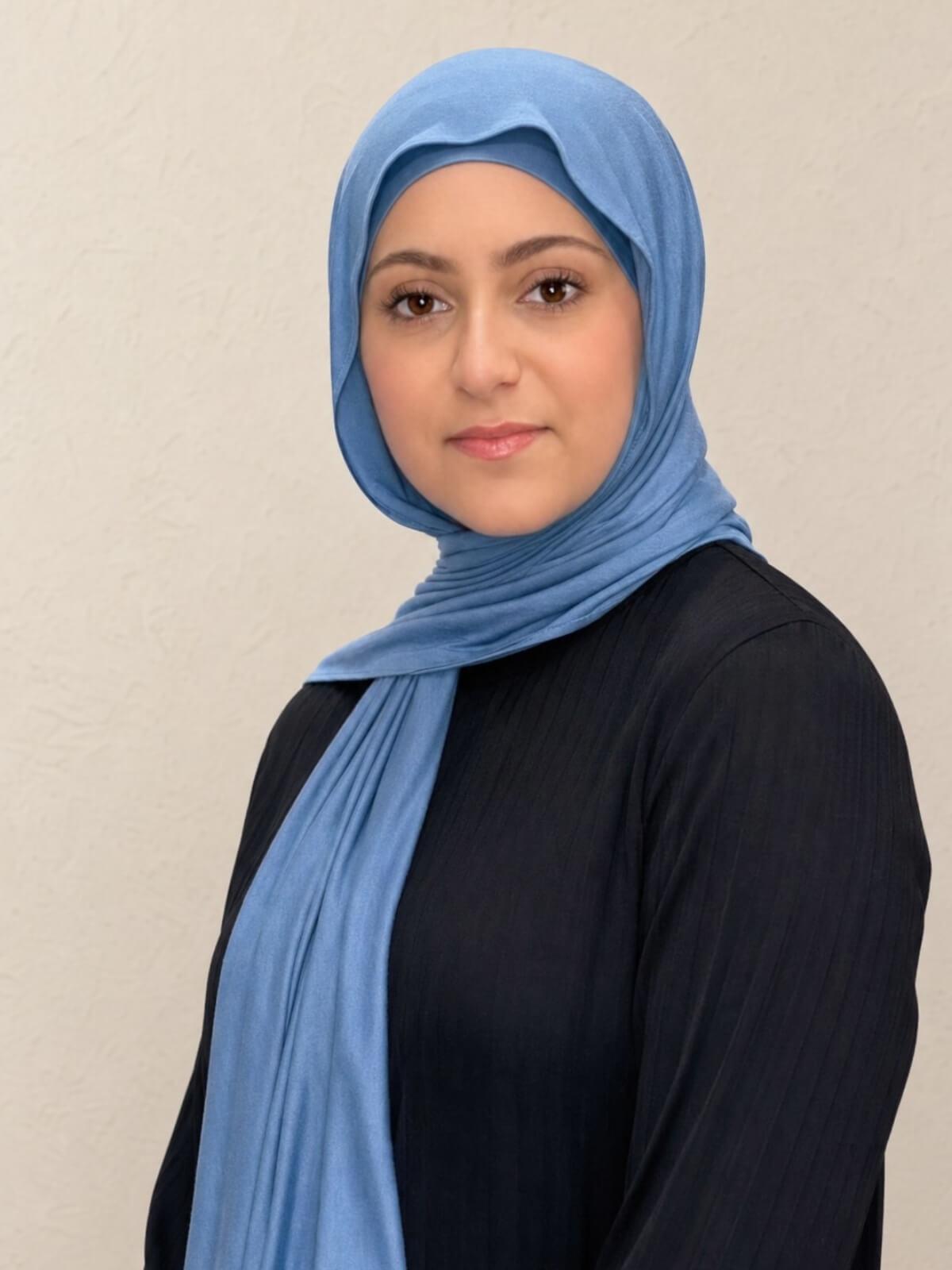 Modish Girl Premium Jersey Hijab-Blue Grey