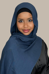 Cotton Modal Hijab-Sea Storm