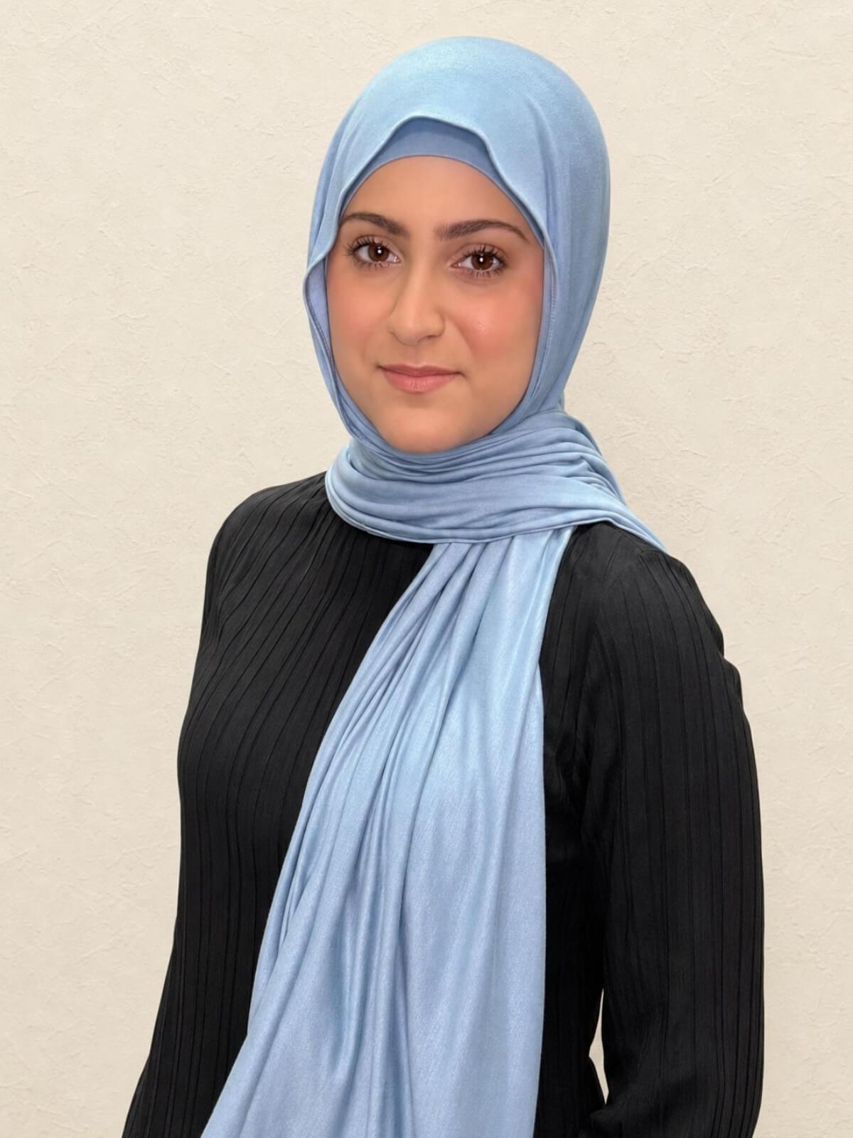 Modish Girl Premium Jersey Hijab-Dusty Blue