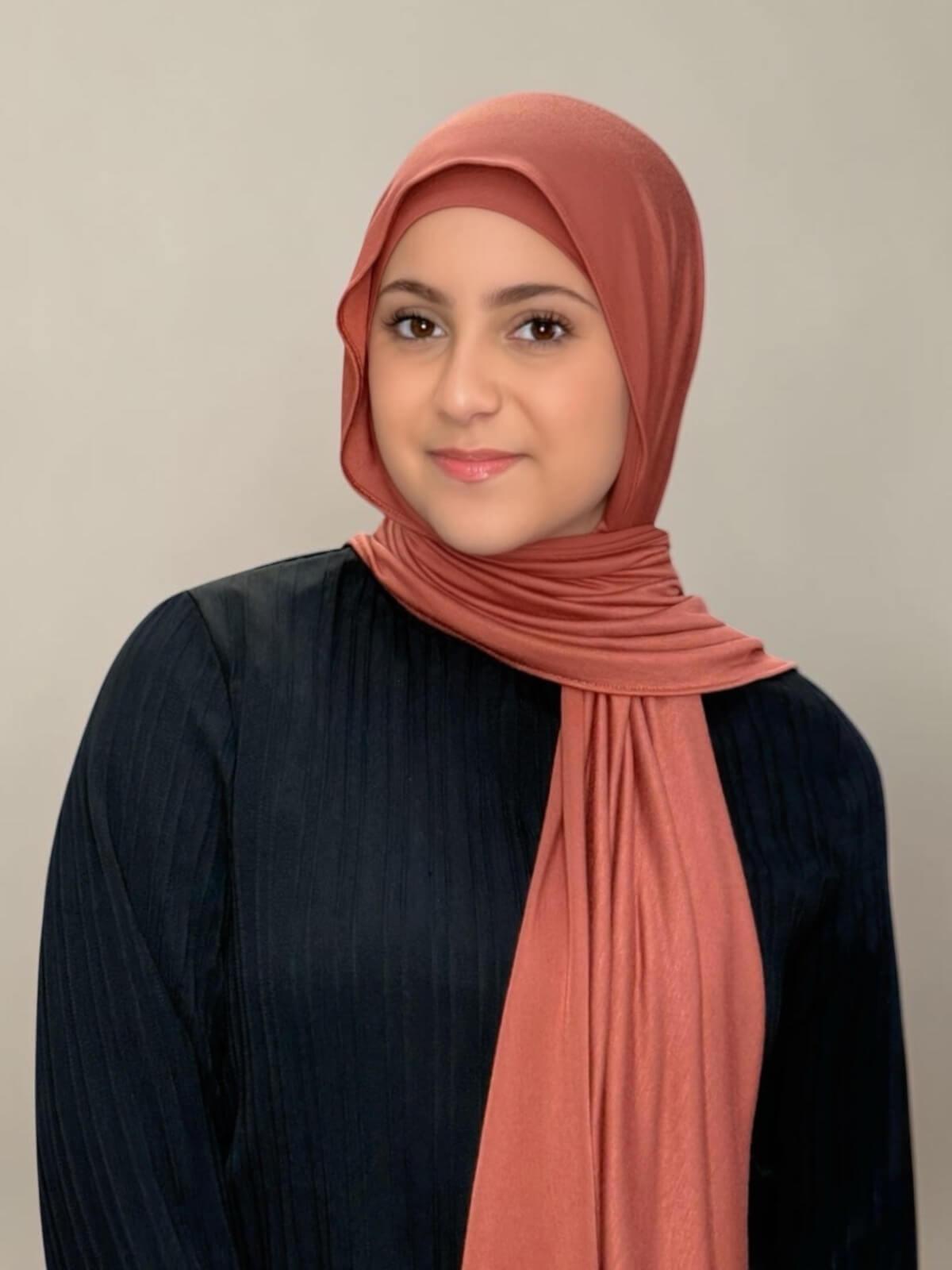 Modish Girl Premium Jersey Hijab-Brick Red