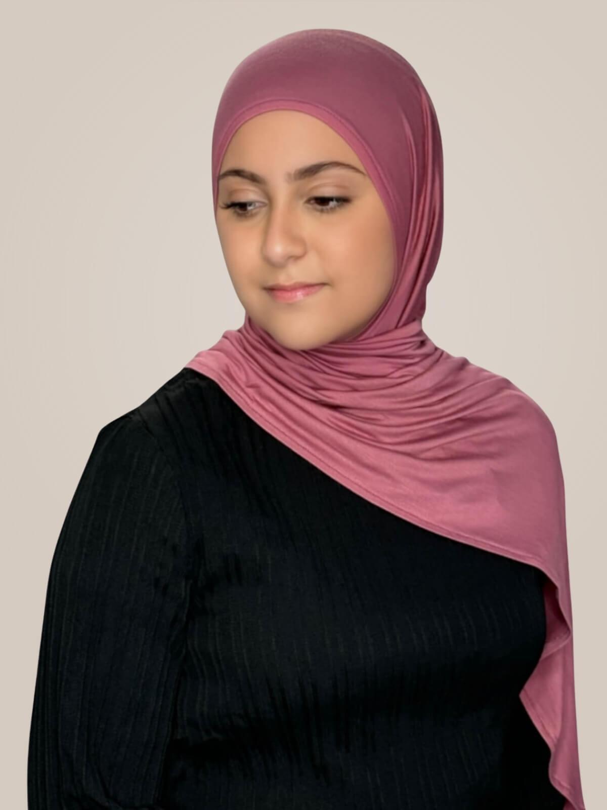 Modish Girl Pre-Sewn Jersey Hijab-Pale Rose