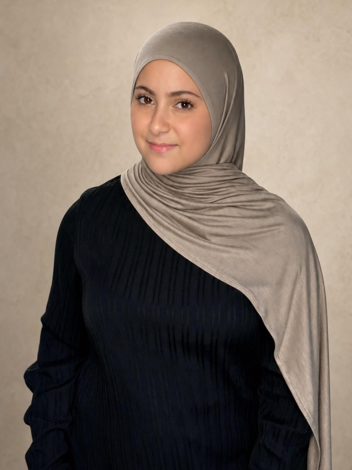 Modish Girl Pre-Sewn Jersey hijab-Desert