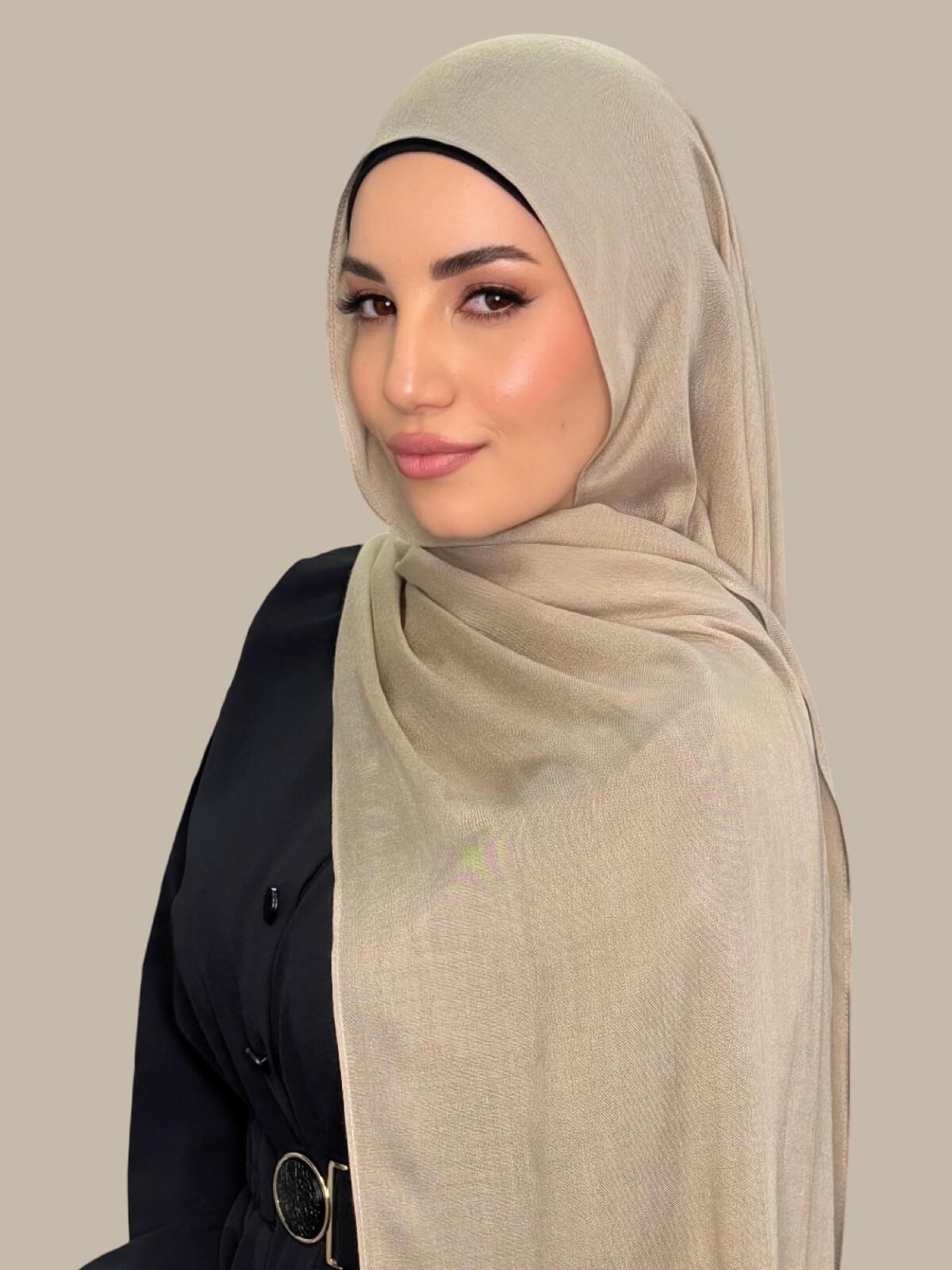 Cotton Modal Hijab-Wheat