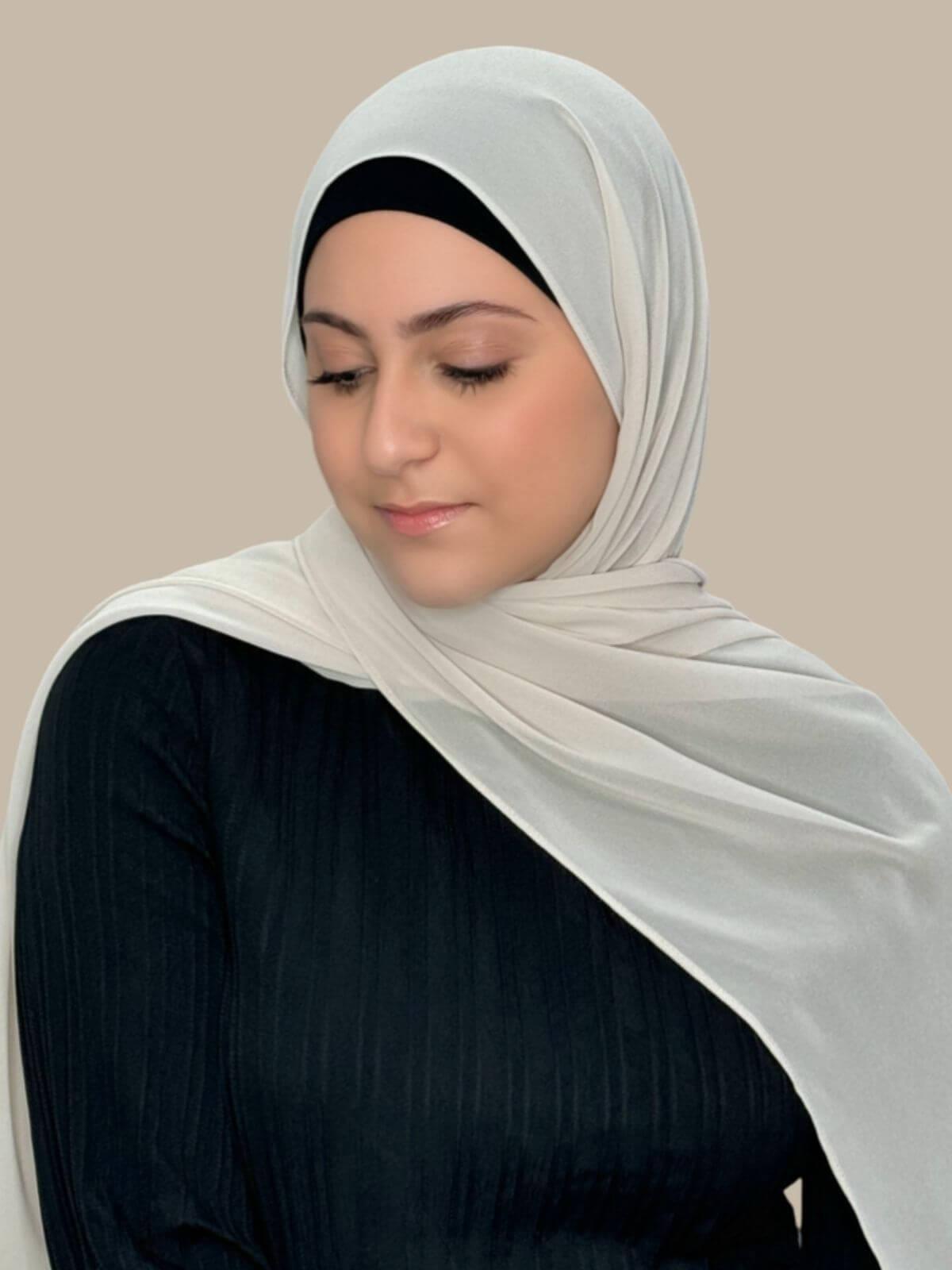 Modish Girl Luxury Chiffon Hijab-Ancient Ivory