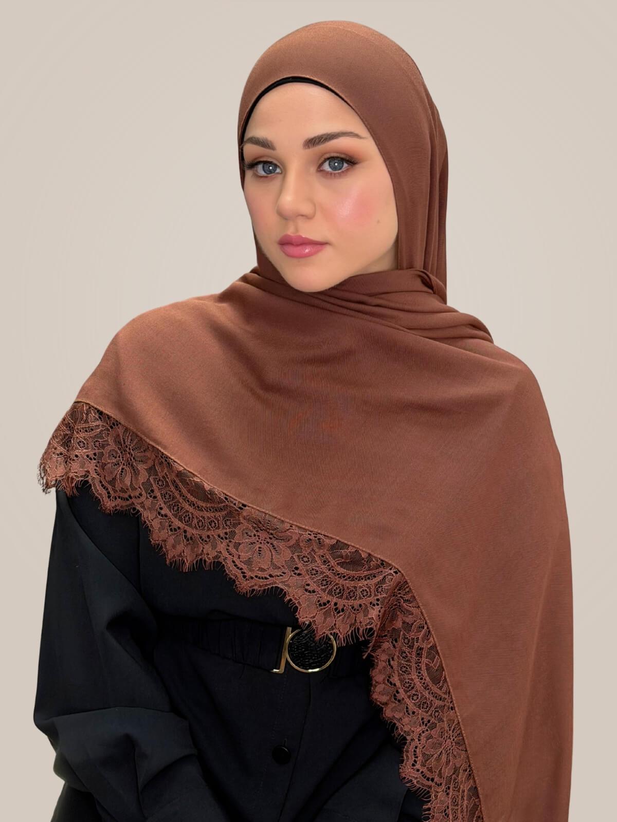 Lace Cotton Modal Hijab-Sunday Morning