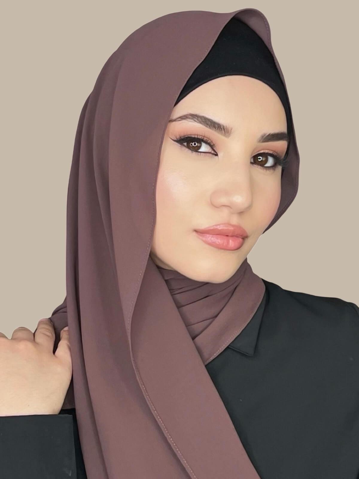 Classic Chiffon Hijab-Mocha Brown