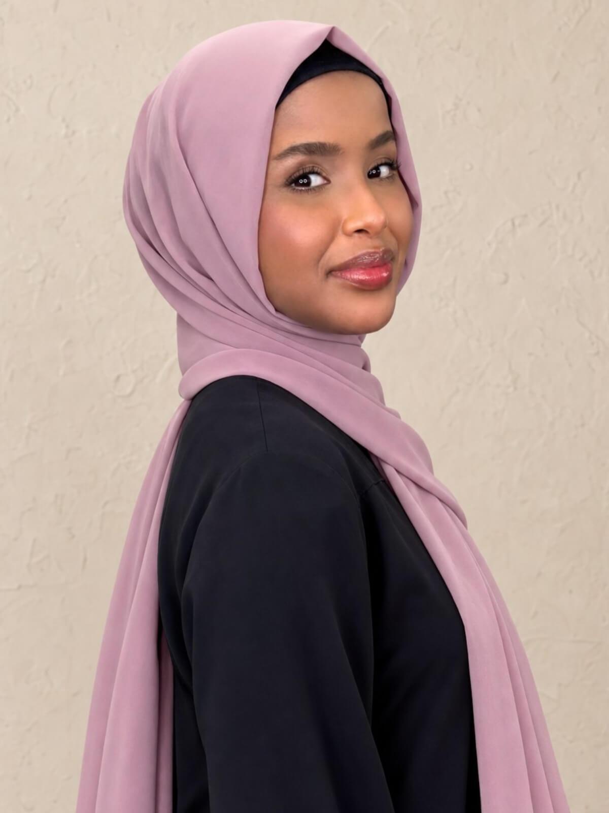 Luxury Chiffon Hijab-Orchid
