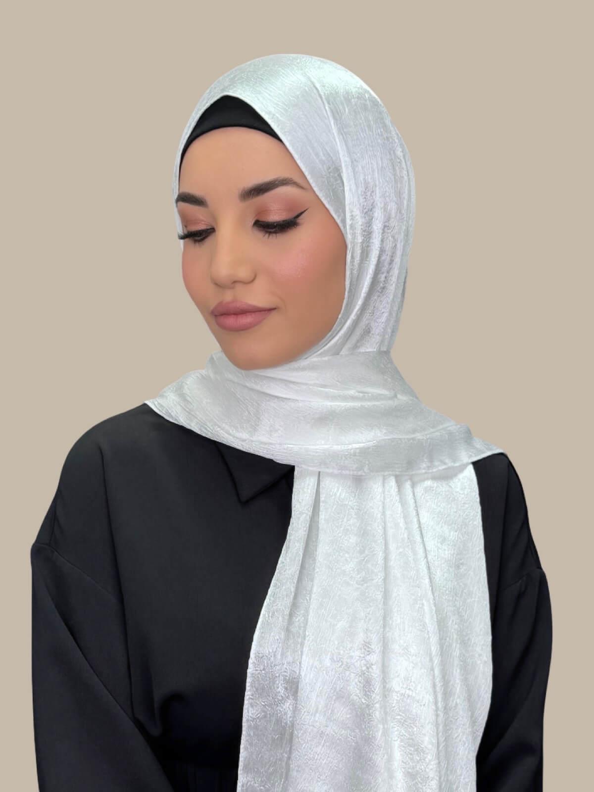 Classic Satin Hijab-White