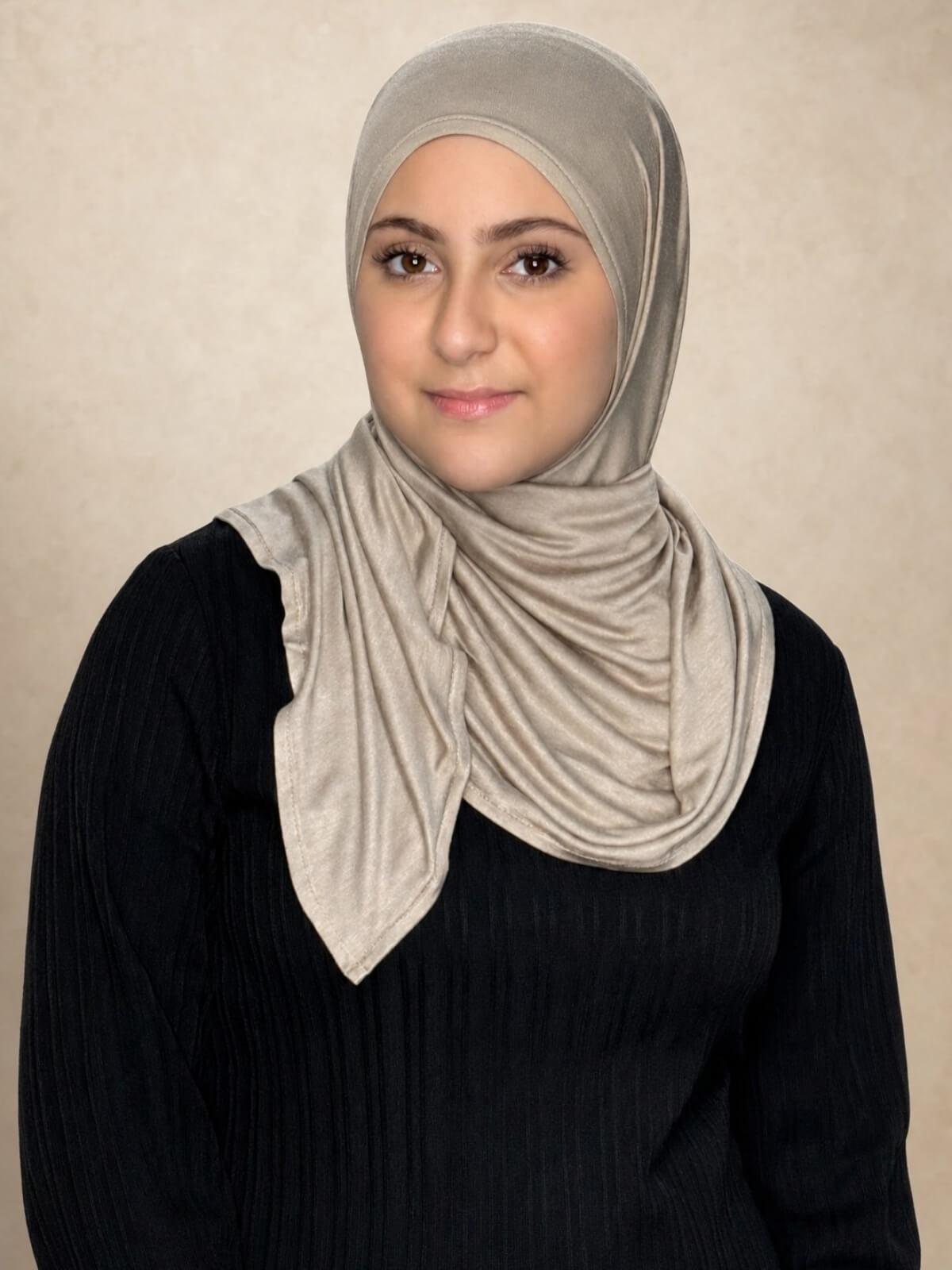 Modish Girl Pre-Sewn Jersey Hijab-Vanilla