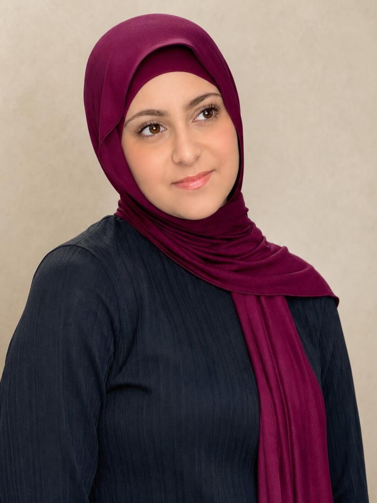 Modish Girl Premium Jersey Hijab-Burgundy