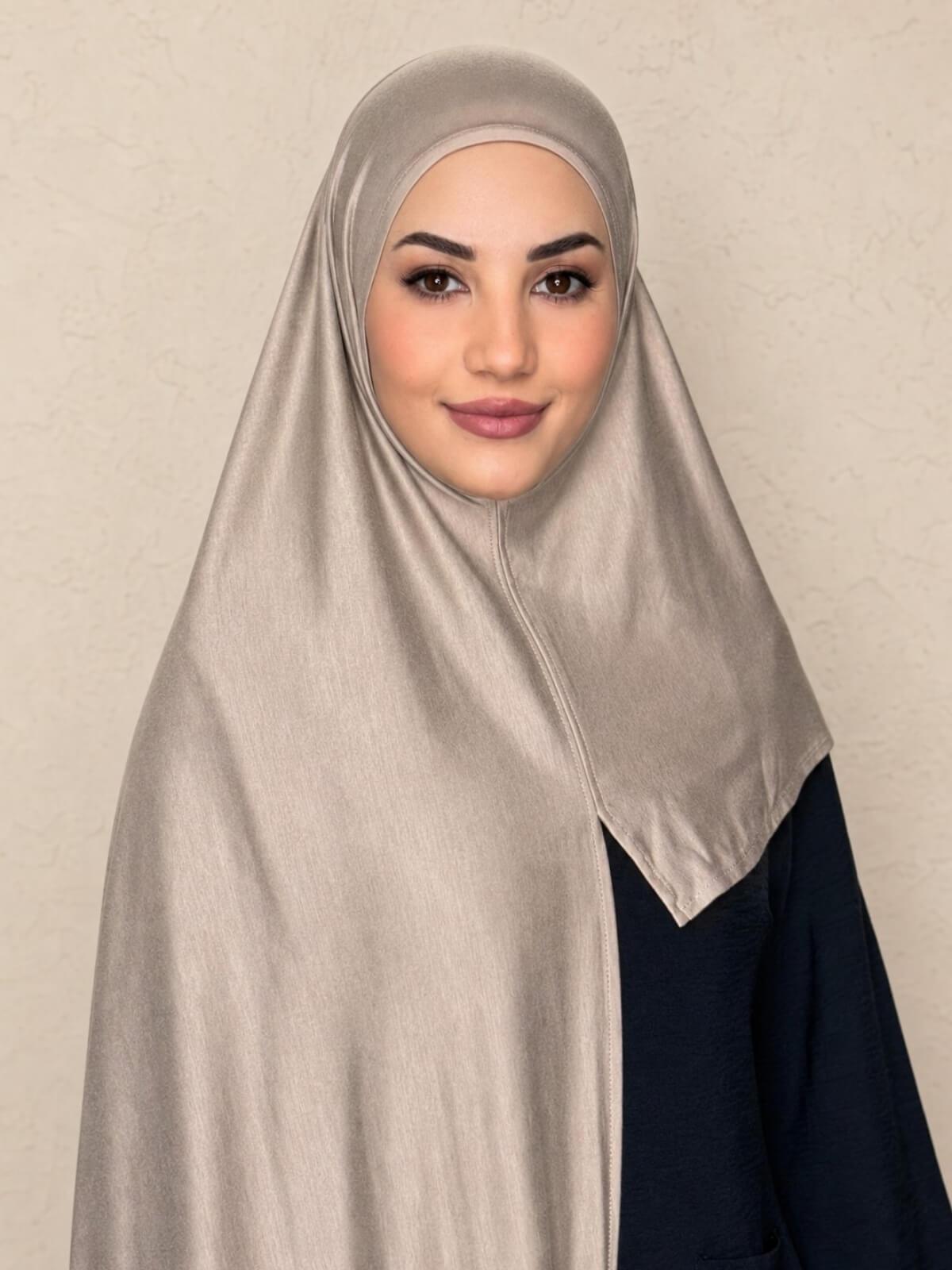 Pre-Sewn Jersey Hijab-Vanilla