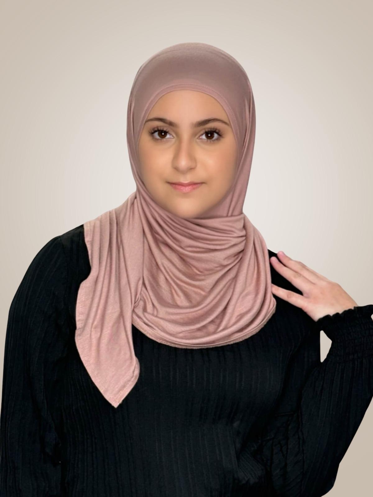 Modish Girl Pre-Sewn Jersey Hijab-Dusty Rose