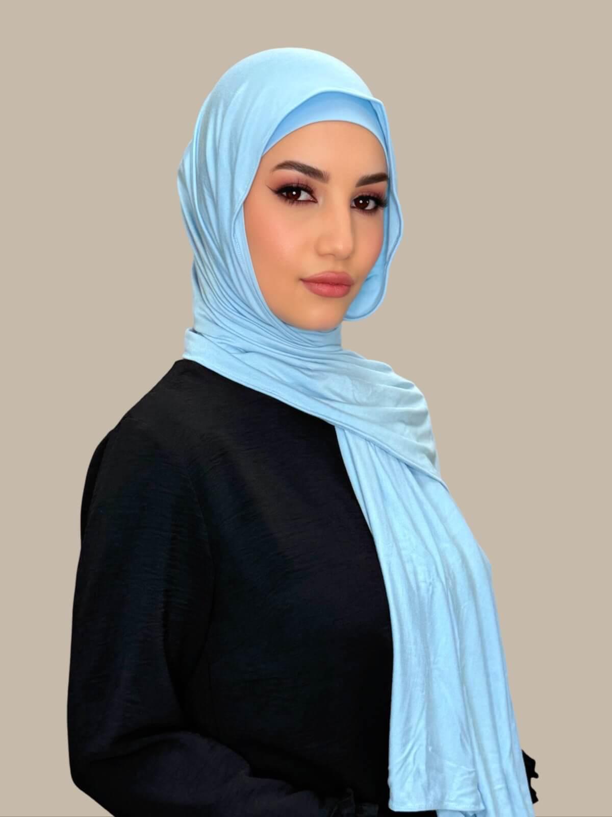 Premium Jersey Hijab-Baby Blue