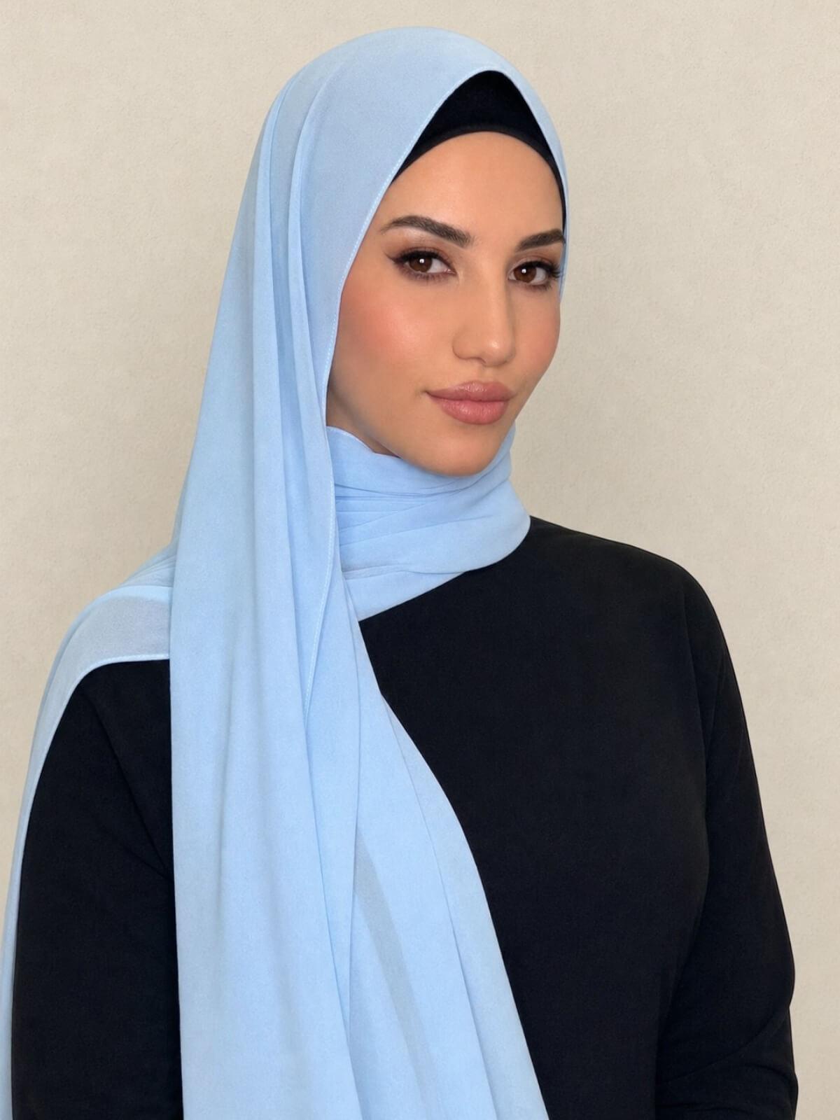 Classic Chiffon Hijab-Aqua