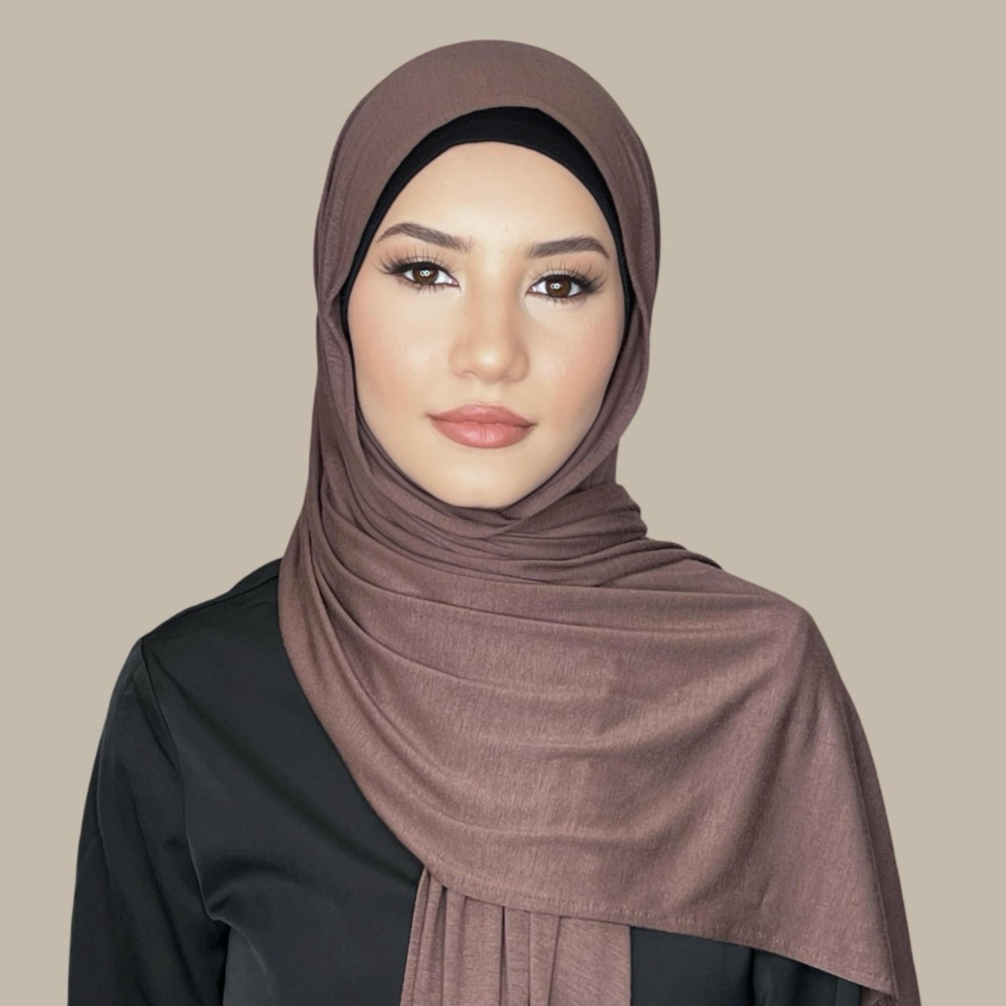 Classic Jersey hijab-Mocha