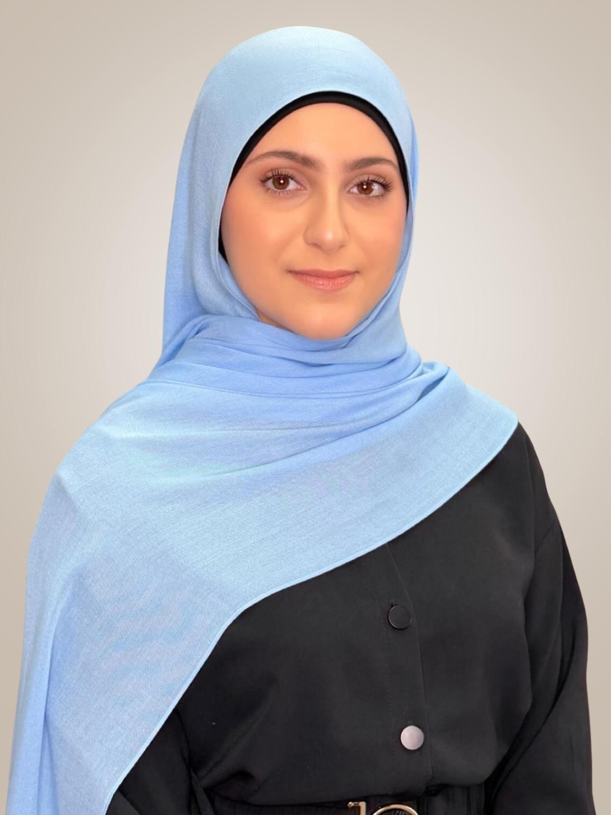 Modish Girl Cotton Modal Hijab-Cinderella Blue