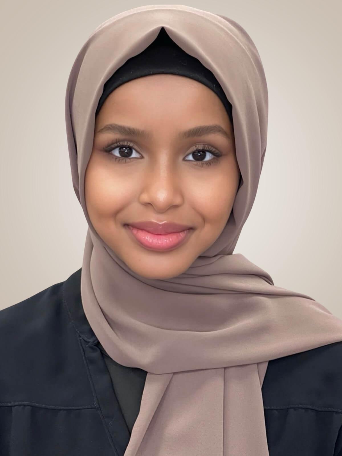 Luxury Chiffon Hijab-Chestnut Brown