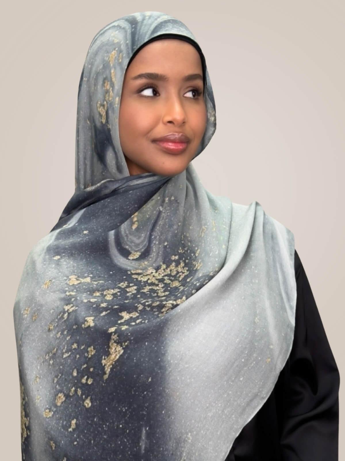 Print Modal Hijab-London Fog