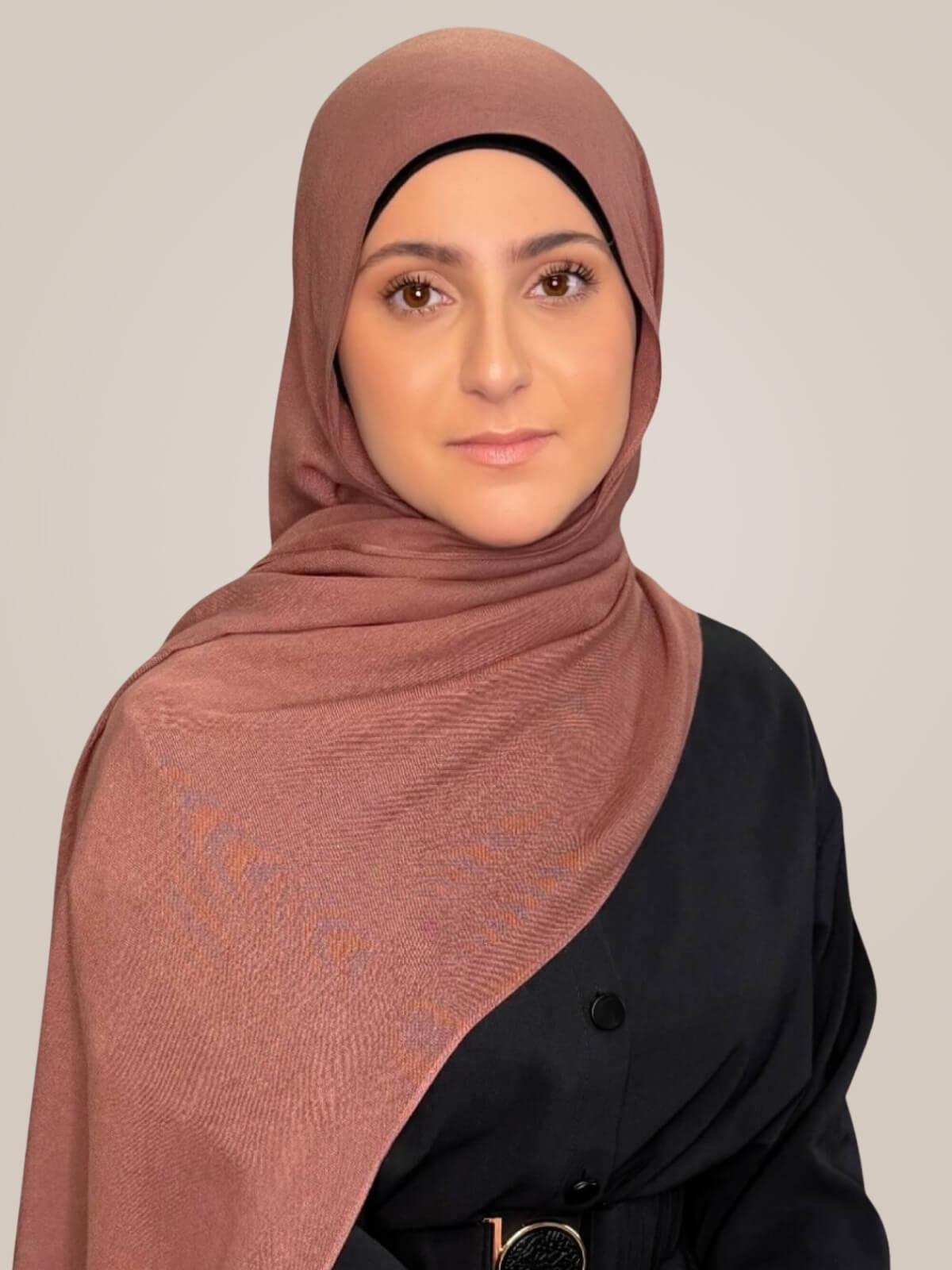 Modish Girl Cotton Modal Hijab-Desert Rose