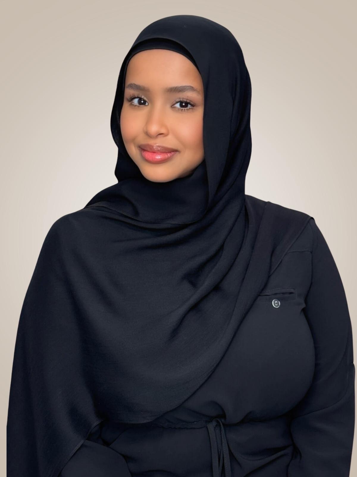 Cotton Modal Hijab-Black