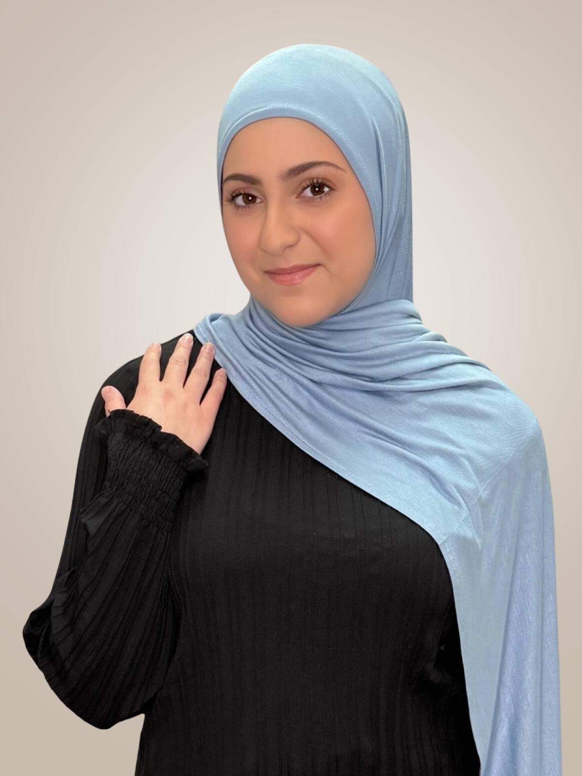 Modish Girl Pre-Sewn Hijab-Dusty Blue