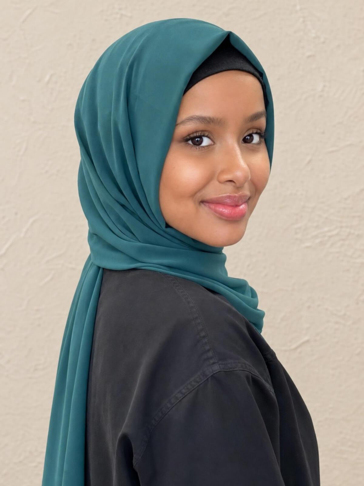 Luxury Chiffon Hijab-Ponderosa Pine
