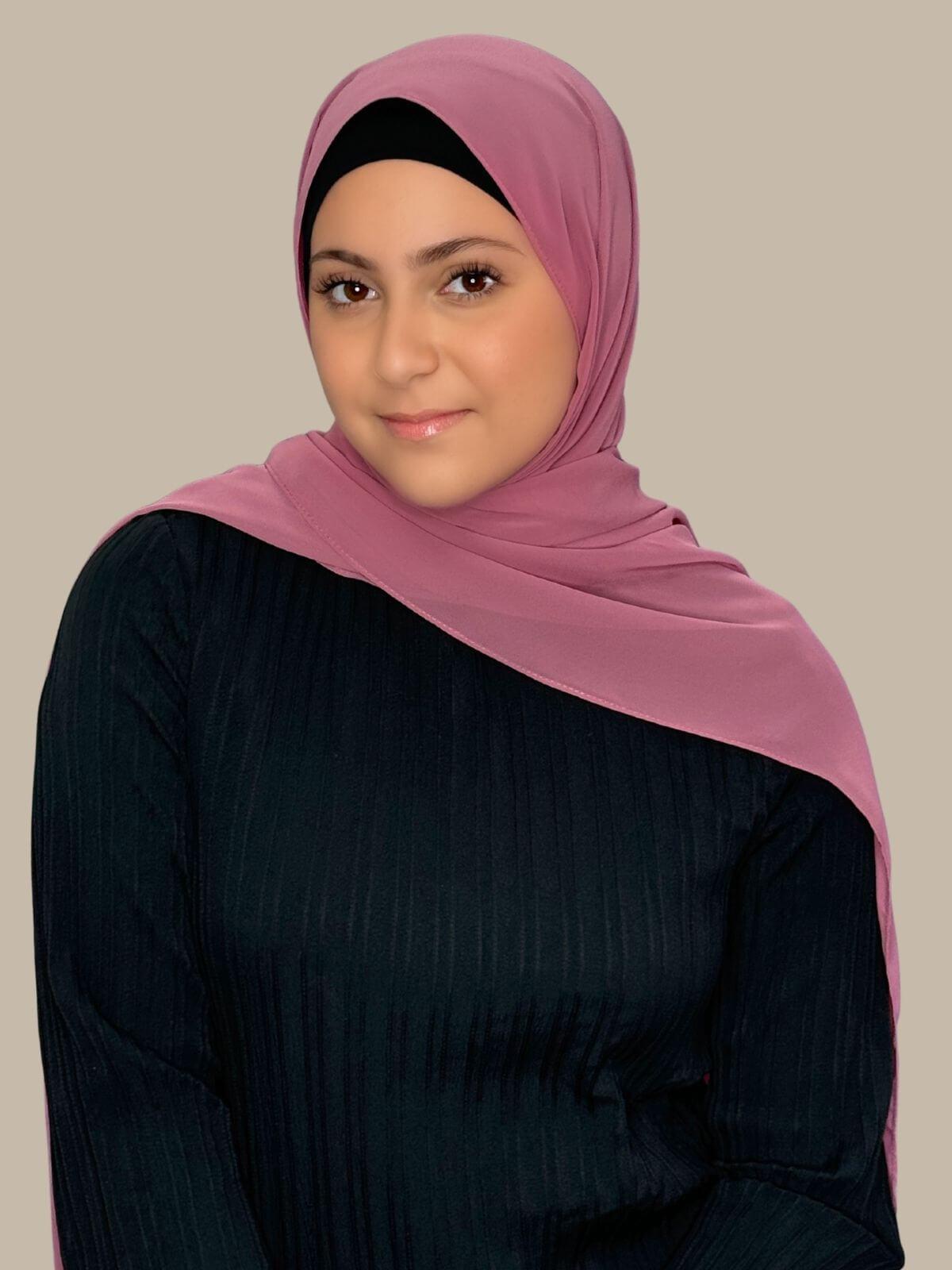 Modish Girl Luxury Chiffon Hijab-Pale Rose