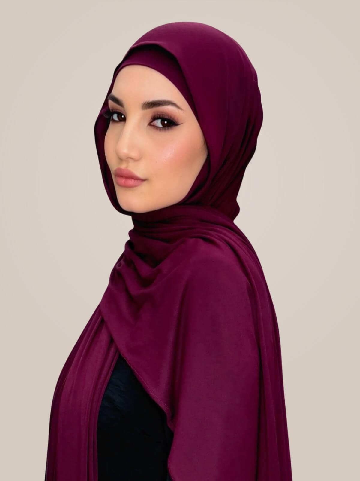 Premium Jersey hijab-Wine